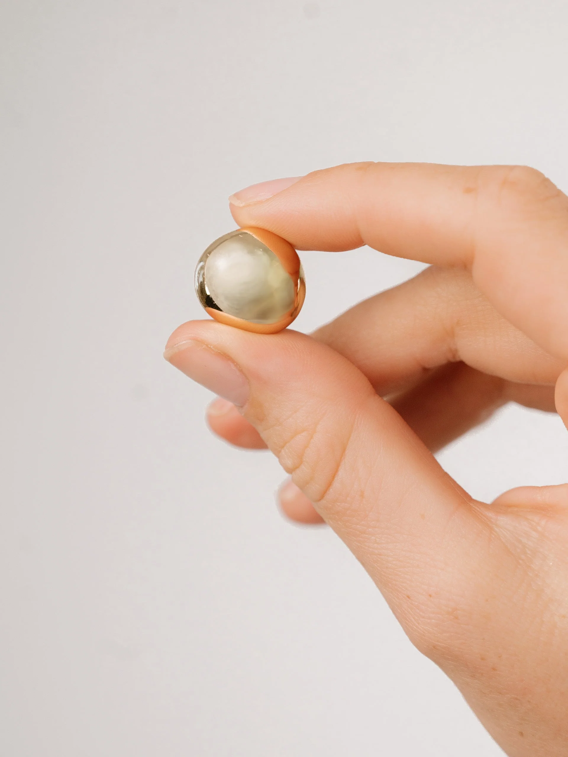 Polished Pebble Stud Earrings - Image 7