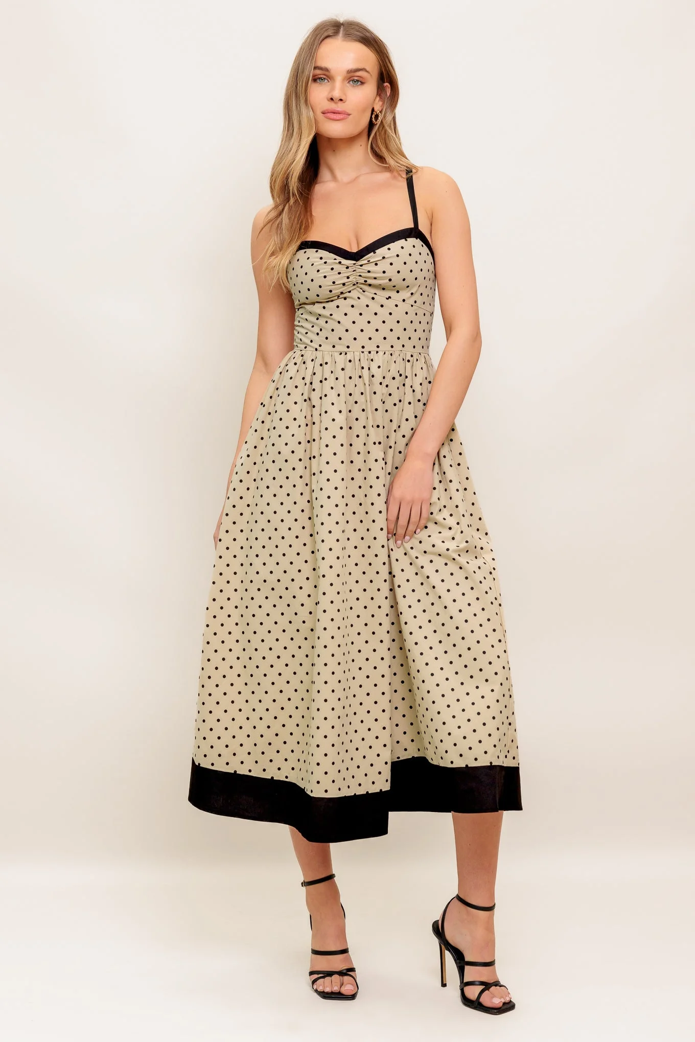 POLKA DOT PASSION MAXI DRESS - TAUPE - Image 5