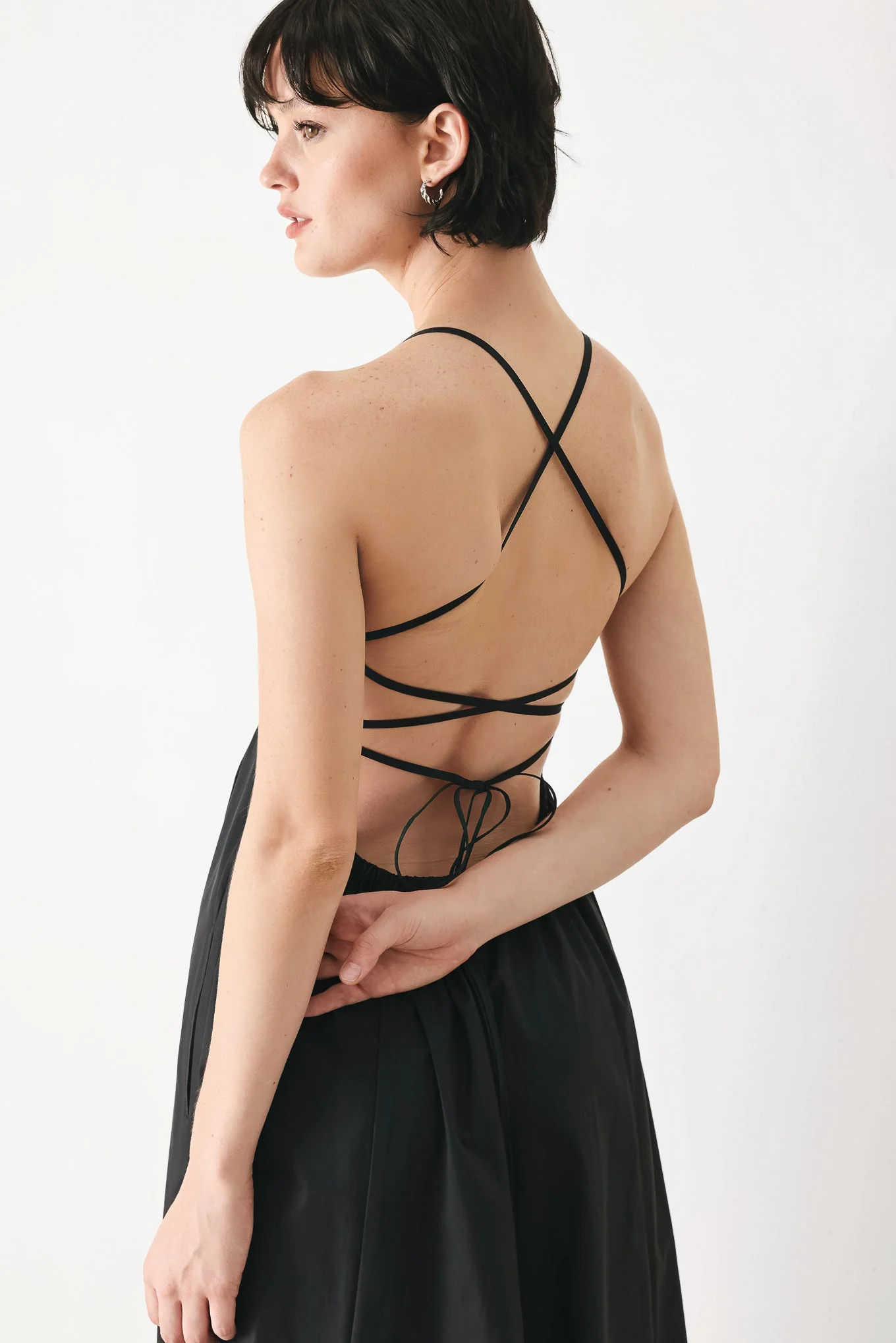 PURE LINE OPEN BACK MIDI DRESS - Image 13