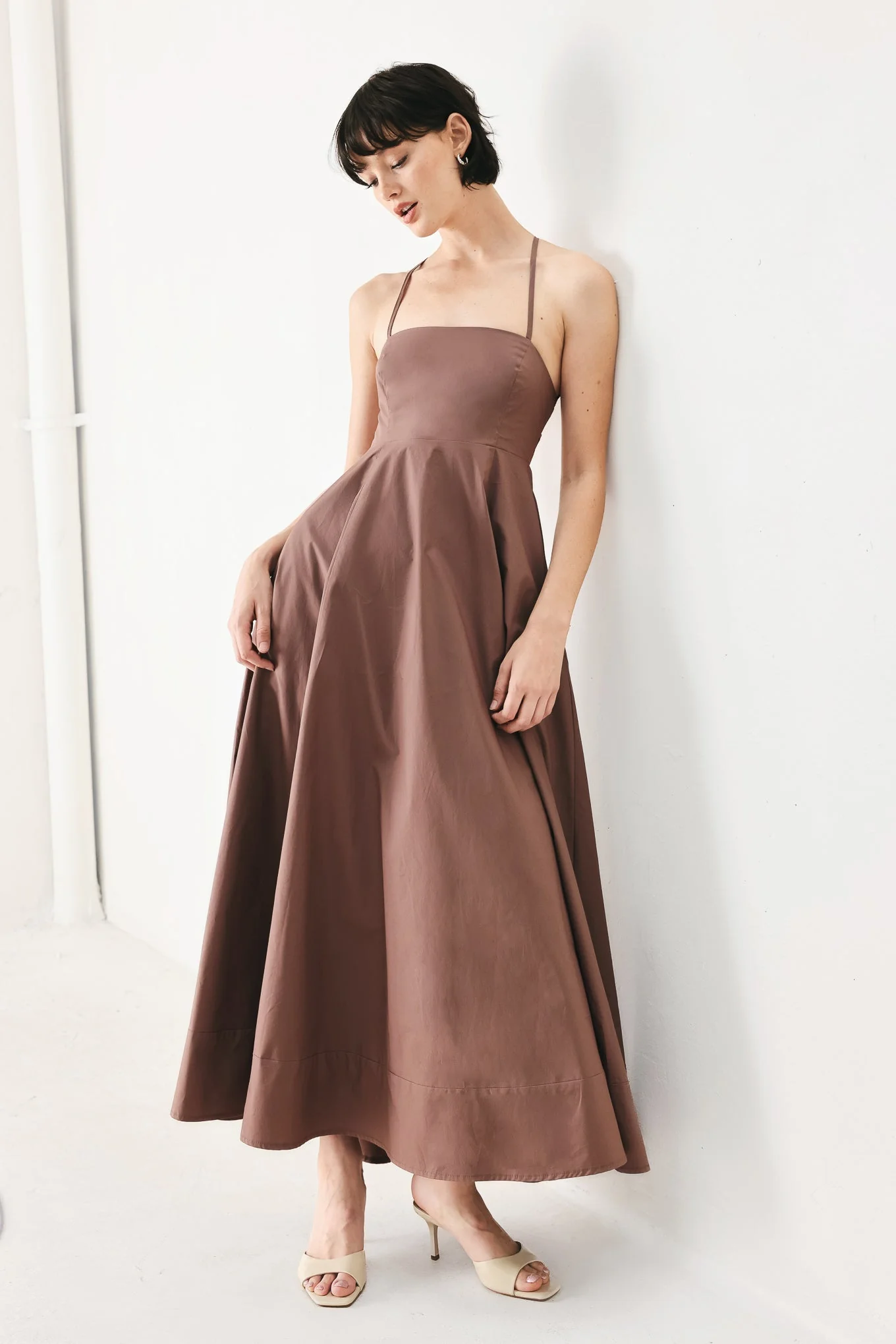 PURE LINE OPEN BACK MIDI DRESS - Image 2
