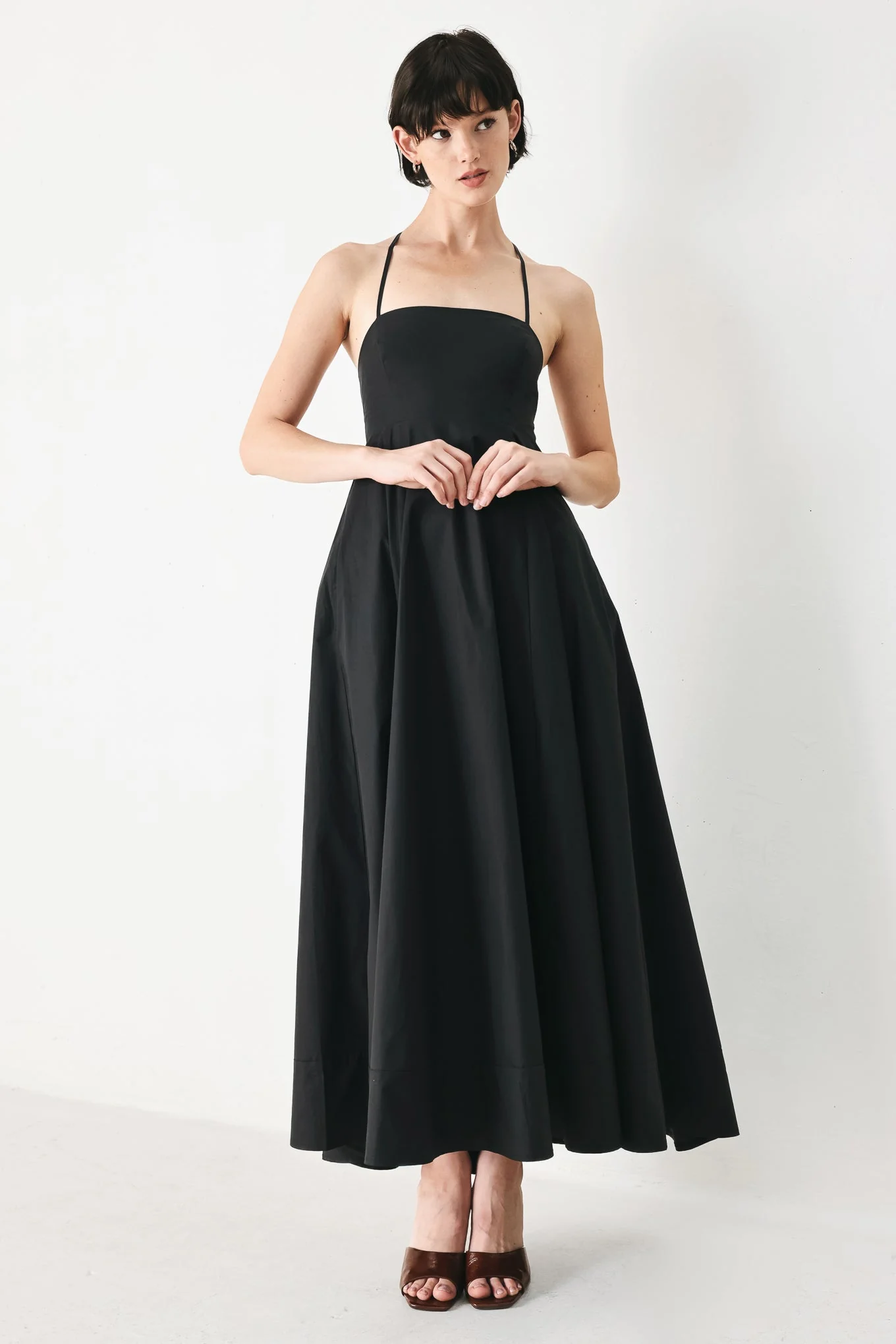 PURE LINE OPEN BACK MIDI DRESS - Image 3