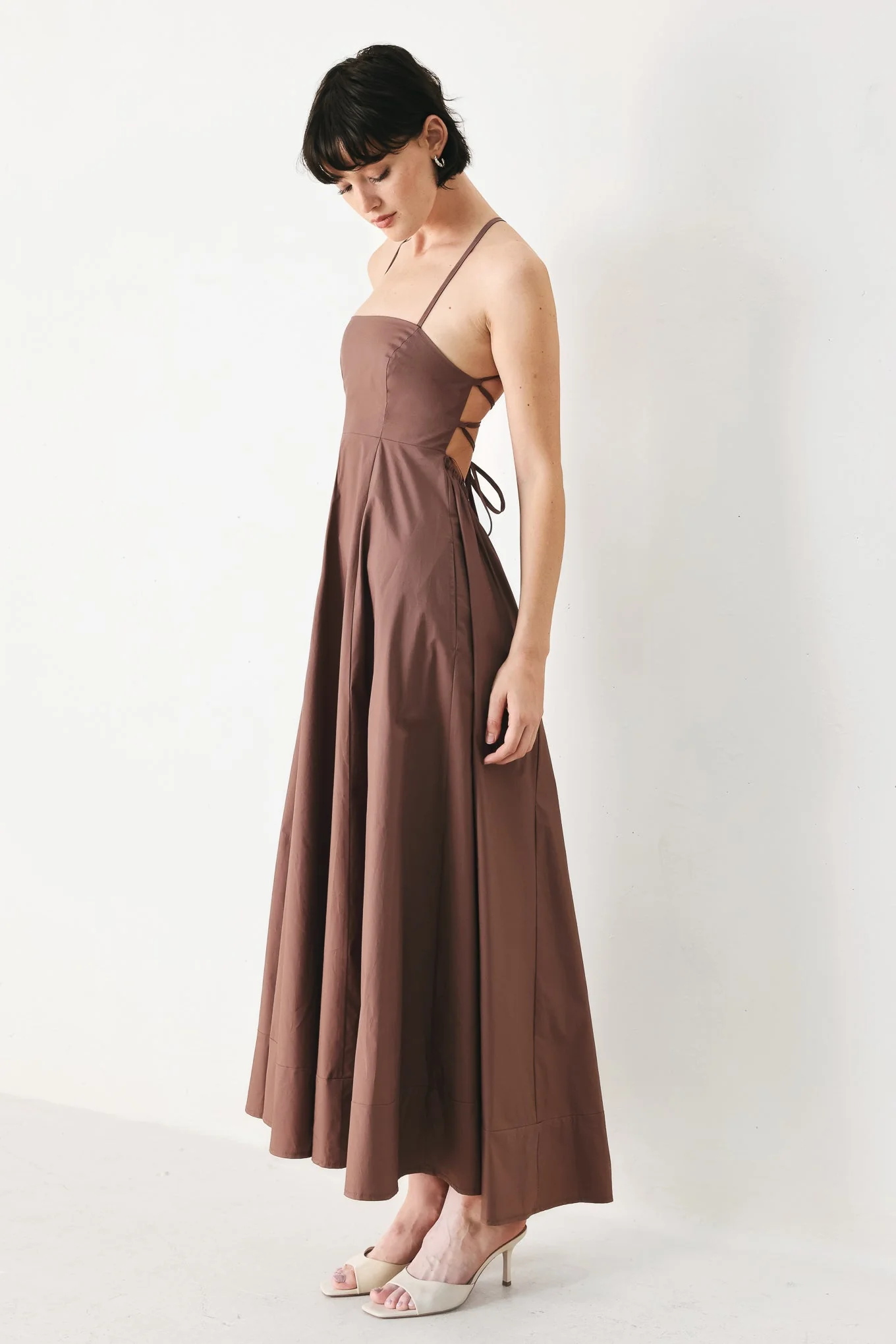 PURE LINE OPEN BACK MIDI DRESS - Image 6