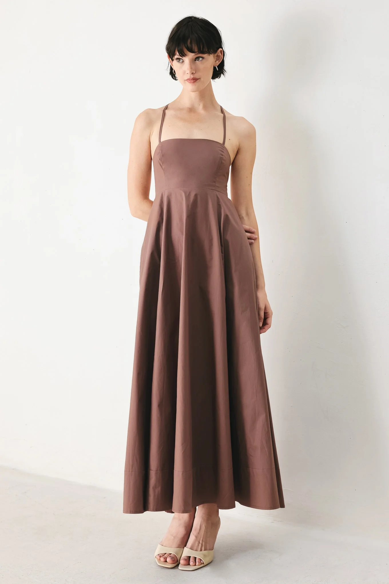 PURE LINE OPEN BACK MIDI DRESS - Image 7