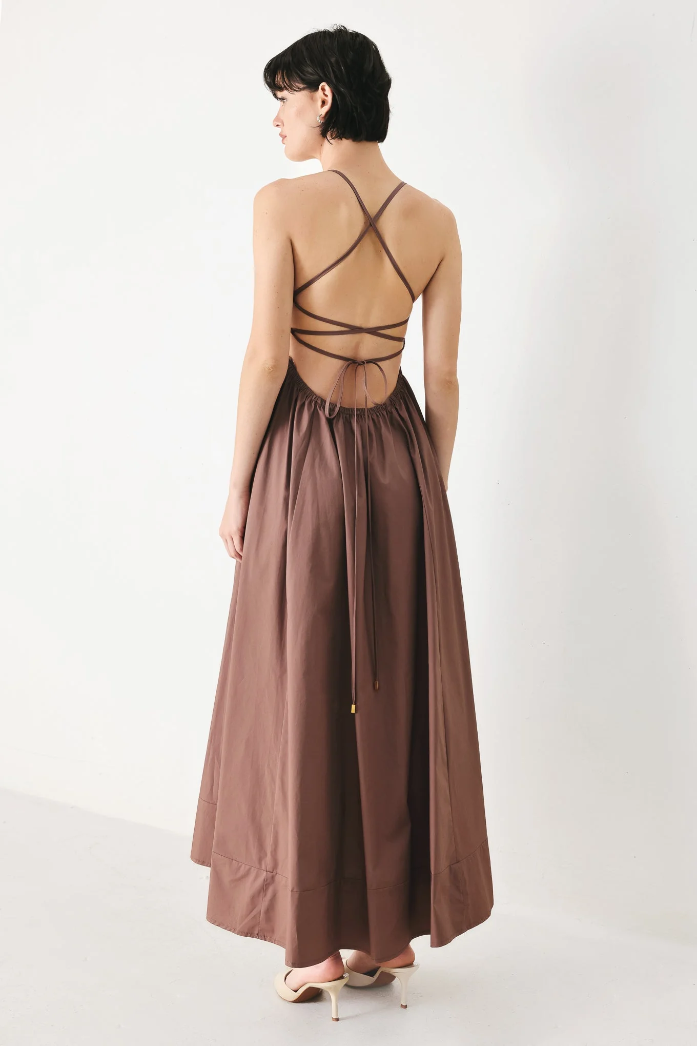 PURE LINE OPEN BACK MIDI DRESS - Image 8