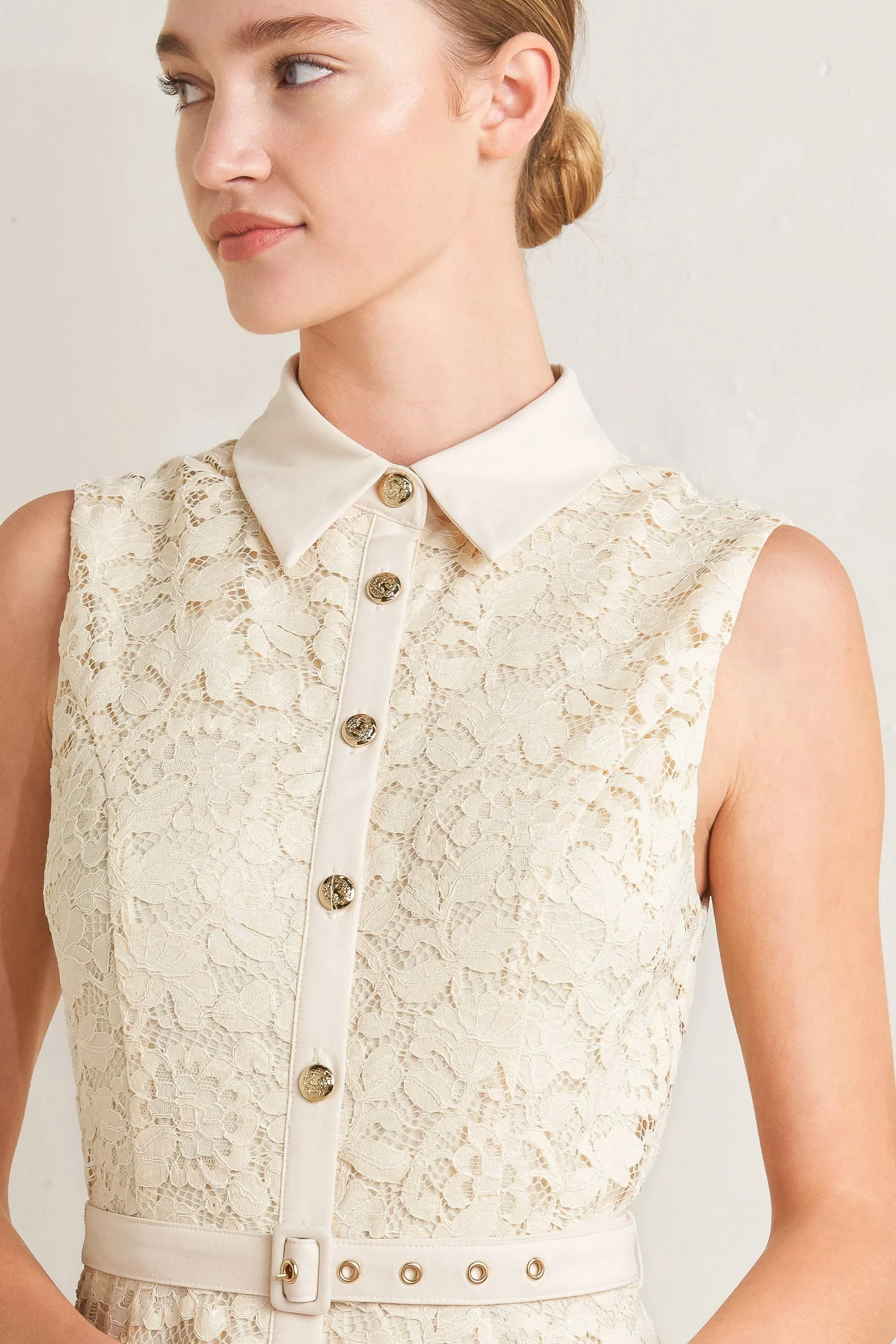 PURELY ROMANTIC LACE MIDI DRESS - Image 4