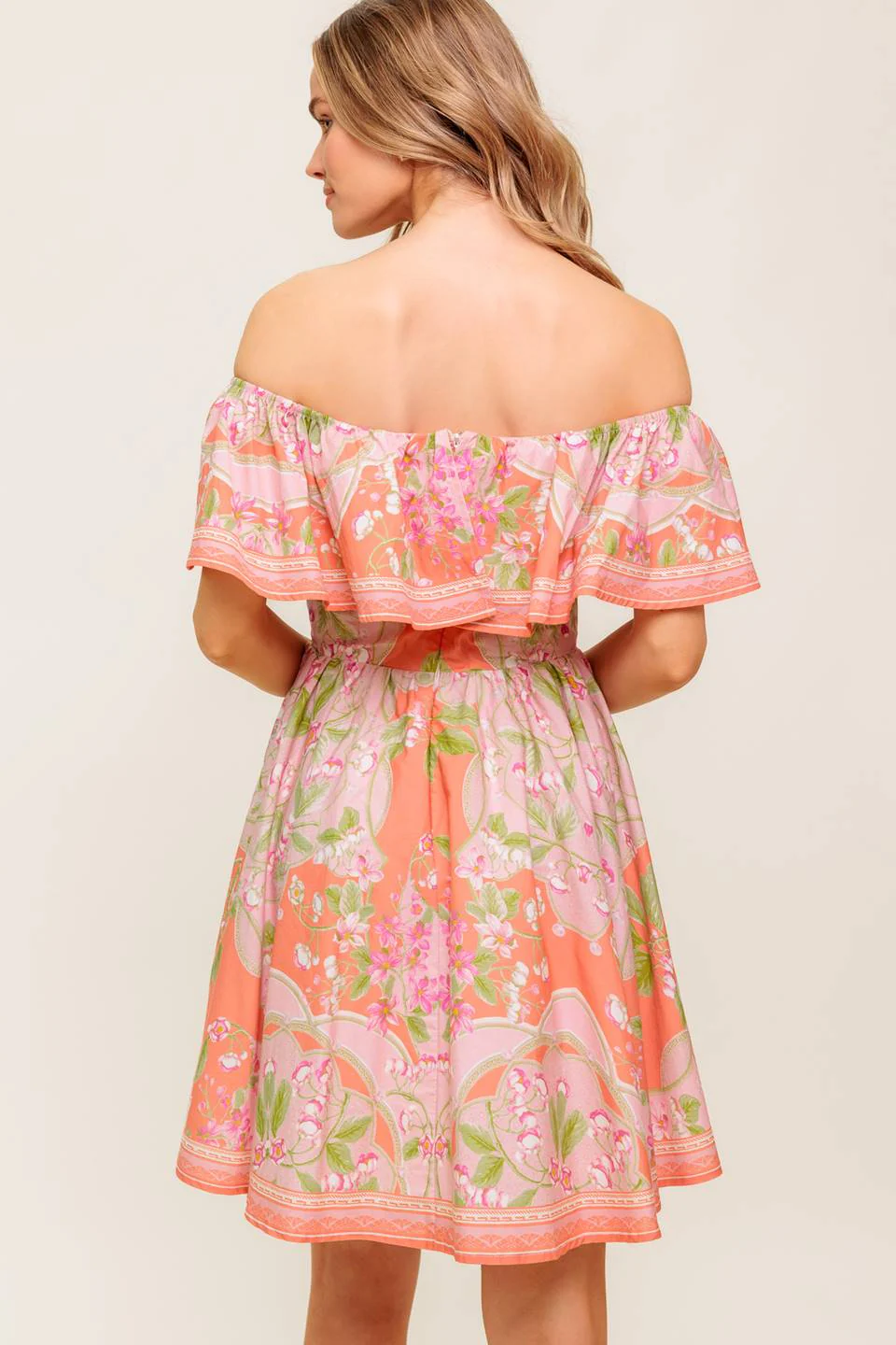 RAE MINI DRESS - CORAL - Image 2