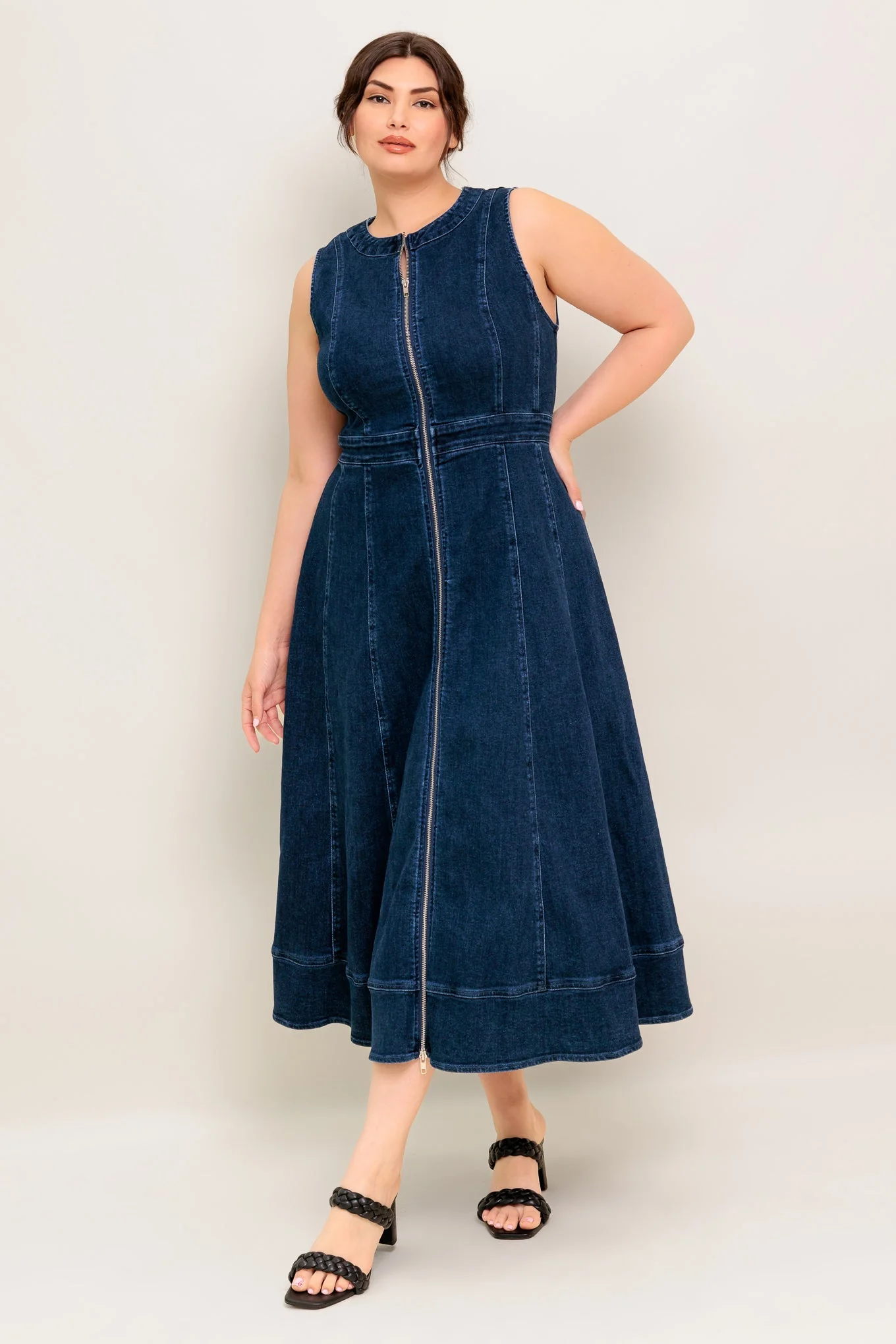RAW BEAUTY DENIM MIDI DRESS - Image 13