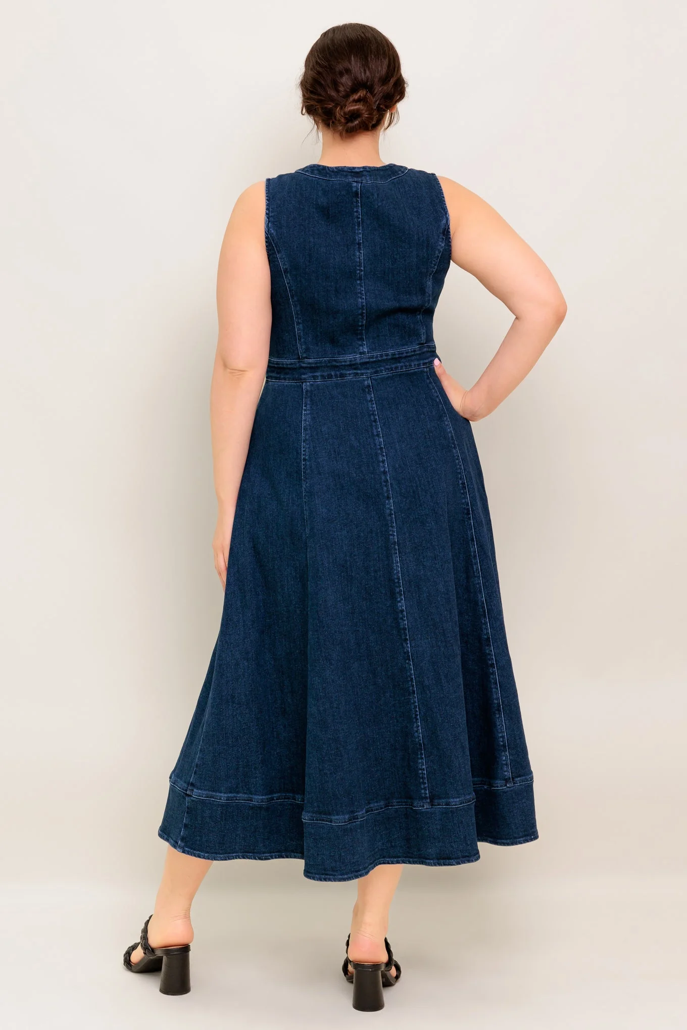 RAW BEAUTY DENIM MIDI DRESS - Image 9
