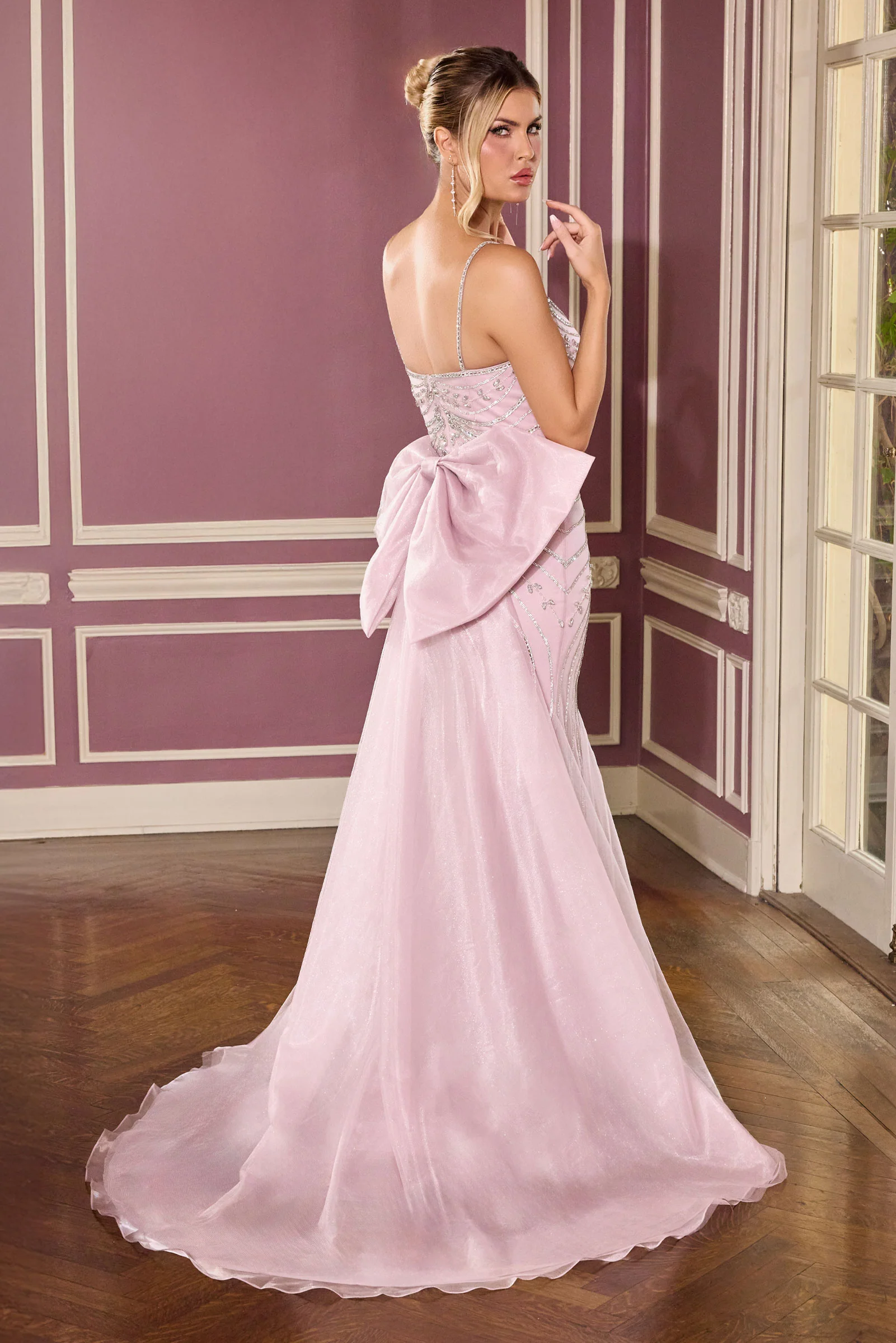 Rebekah Gown - Evening Dress with Detachable Bow Train - Image 5
