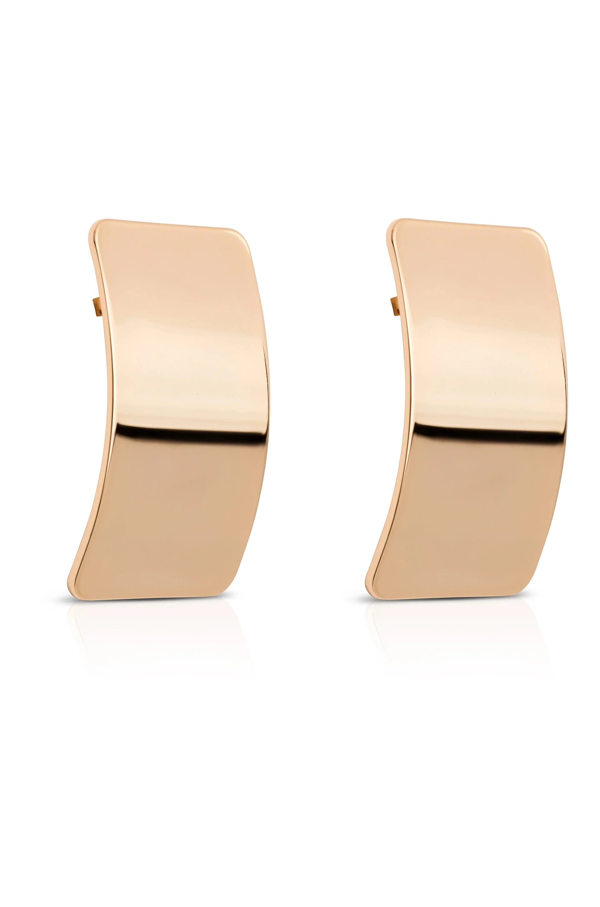 Rectangle Metal Stud Earrings - Image 7