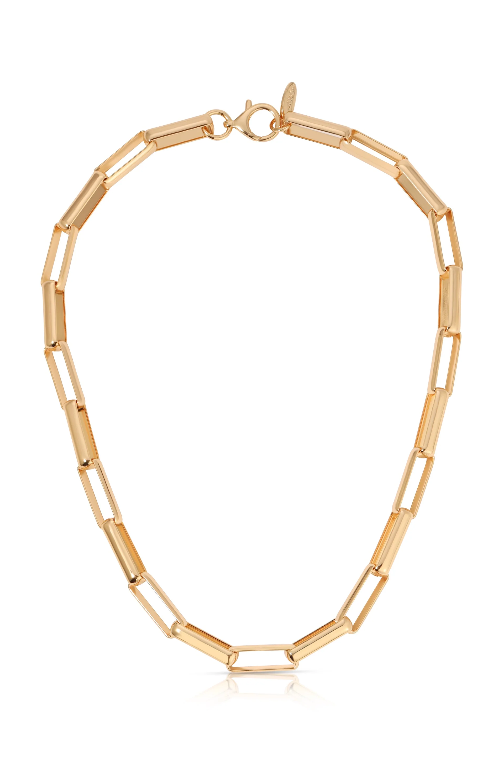 Rectangular Link Necklace - Image 3