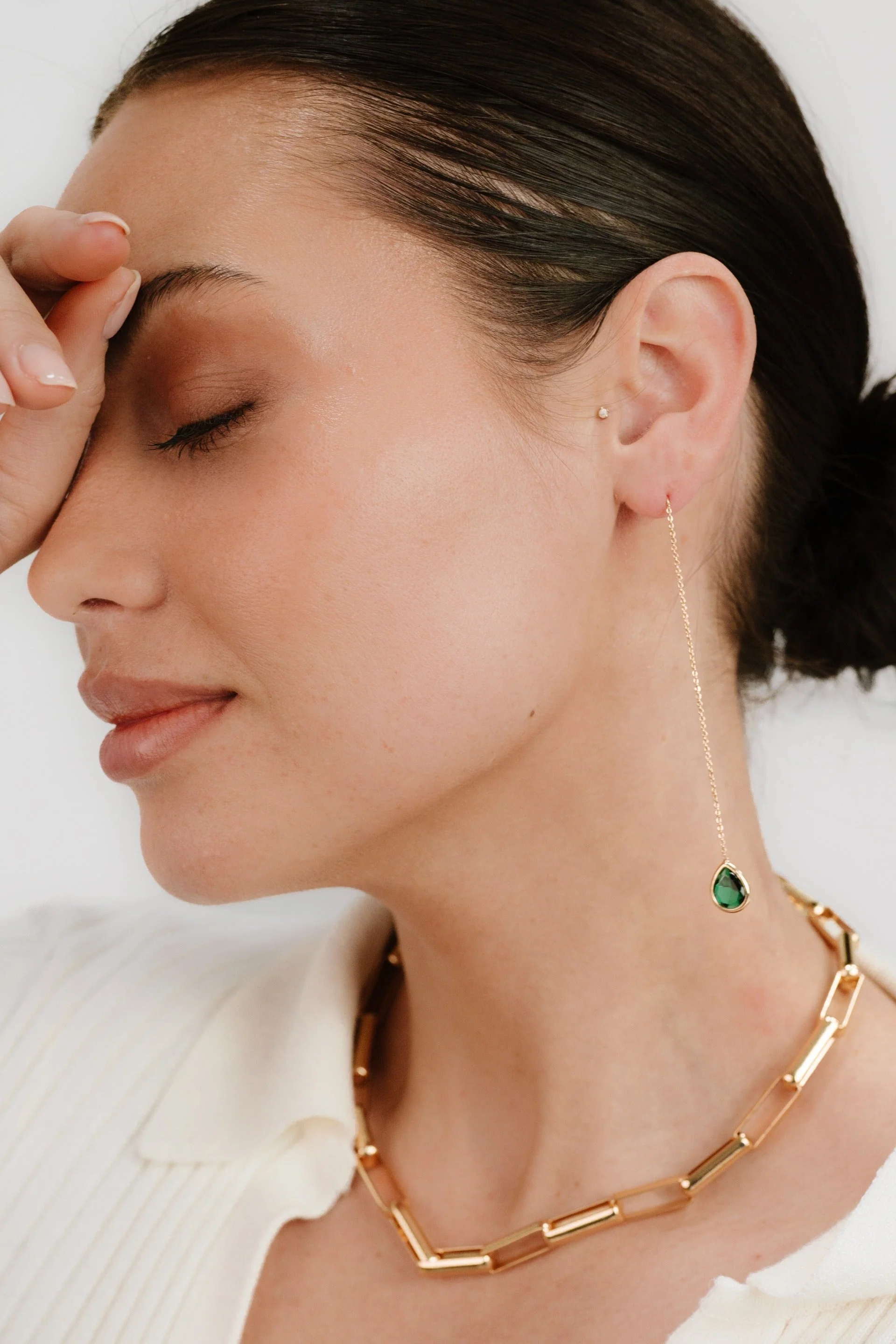Rectangular Link Necklace - Image 4
