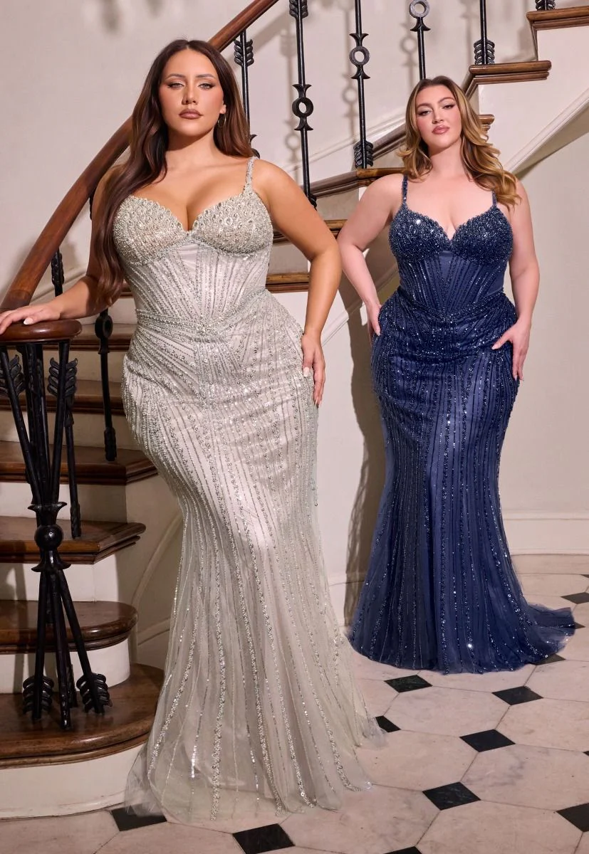 RENATA GOWN - V-NECK BEADED EVENING DRESS - Image 19
