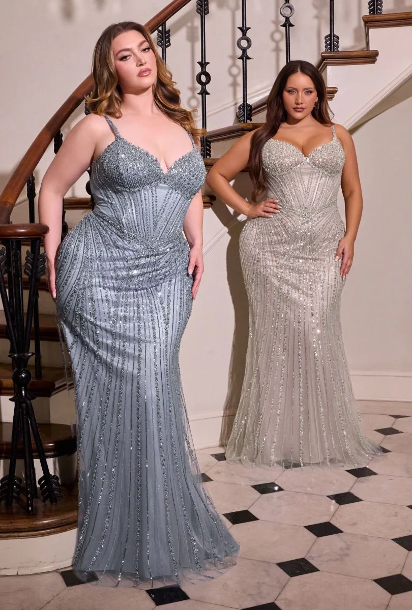 RENATA GOWN - V-NECK BEADED EVENING DRESS - Image 20