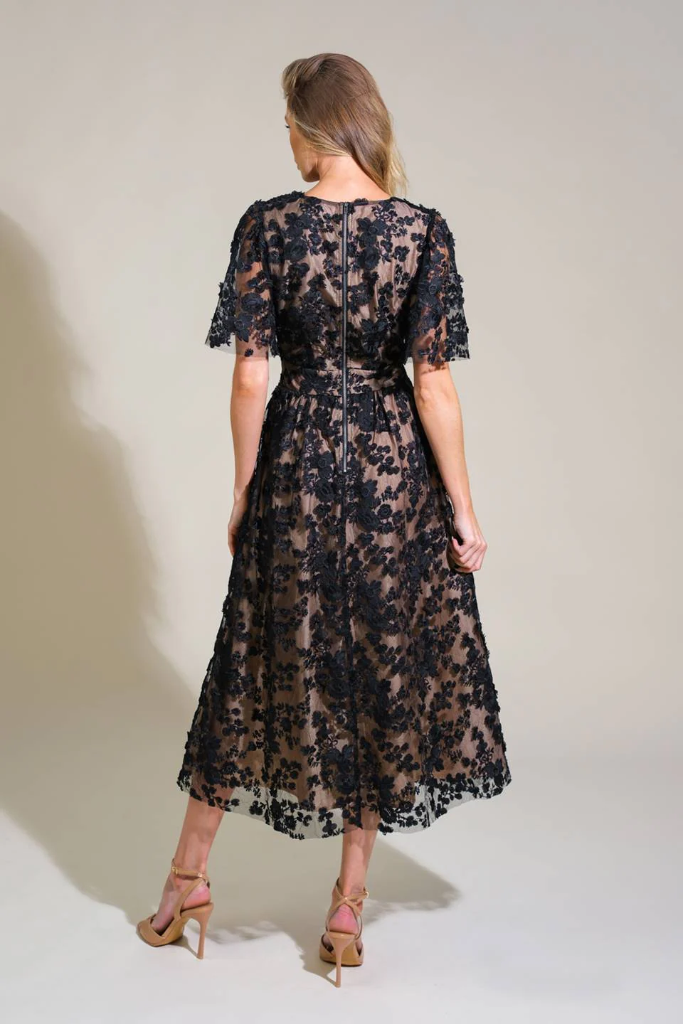 RETURN SOMEDAY WOVEN LACE MIDI DRESS - Image 2