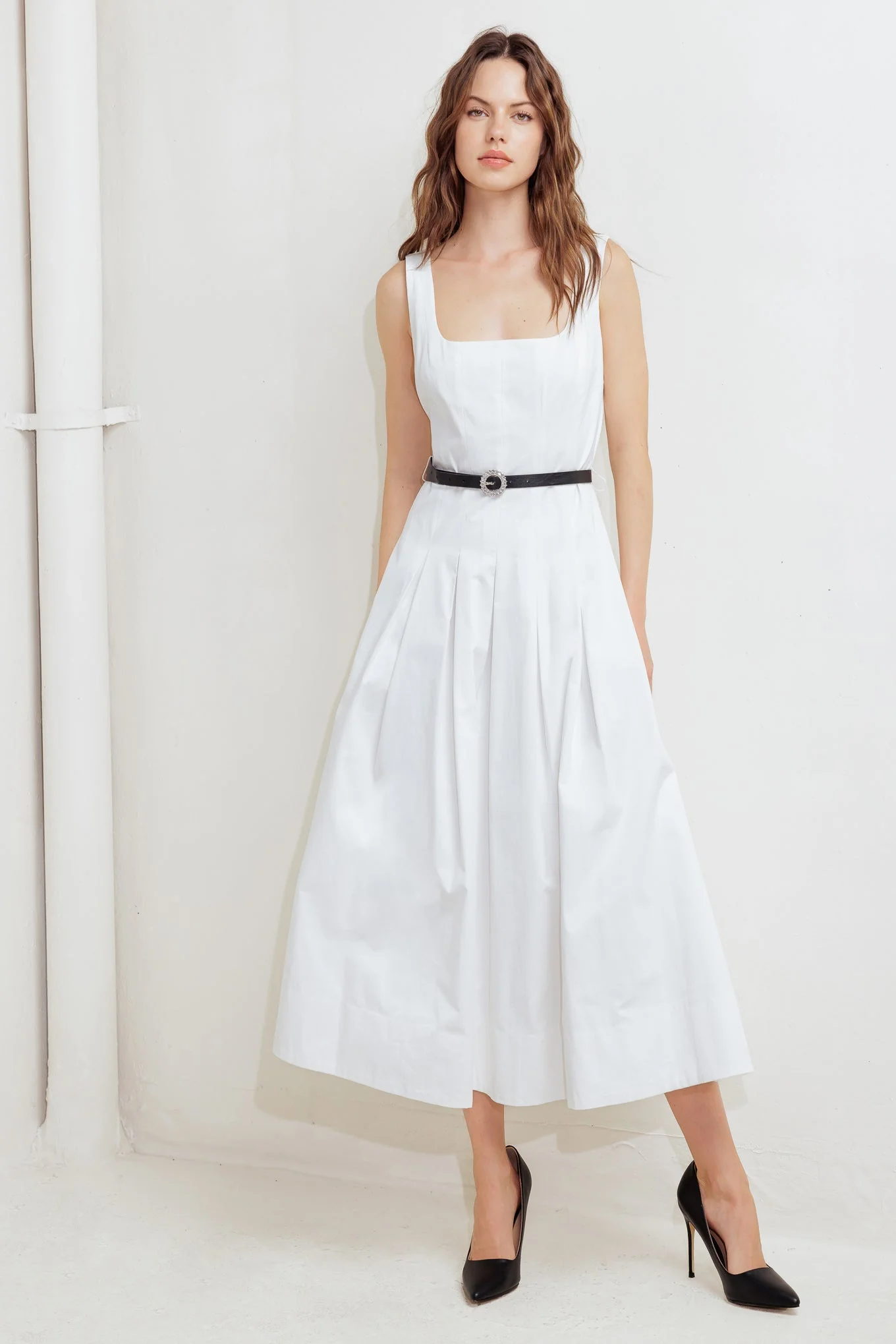 REVERIE WHITE MIDI DRESS - Image 6