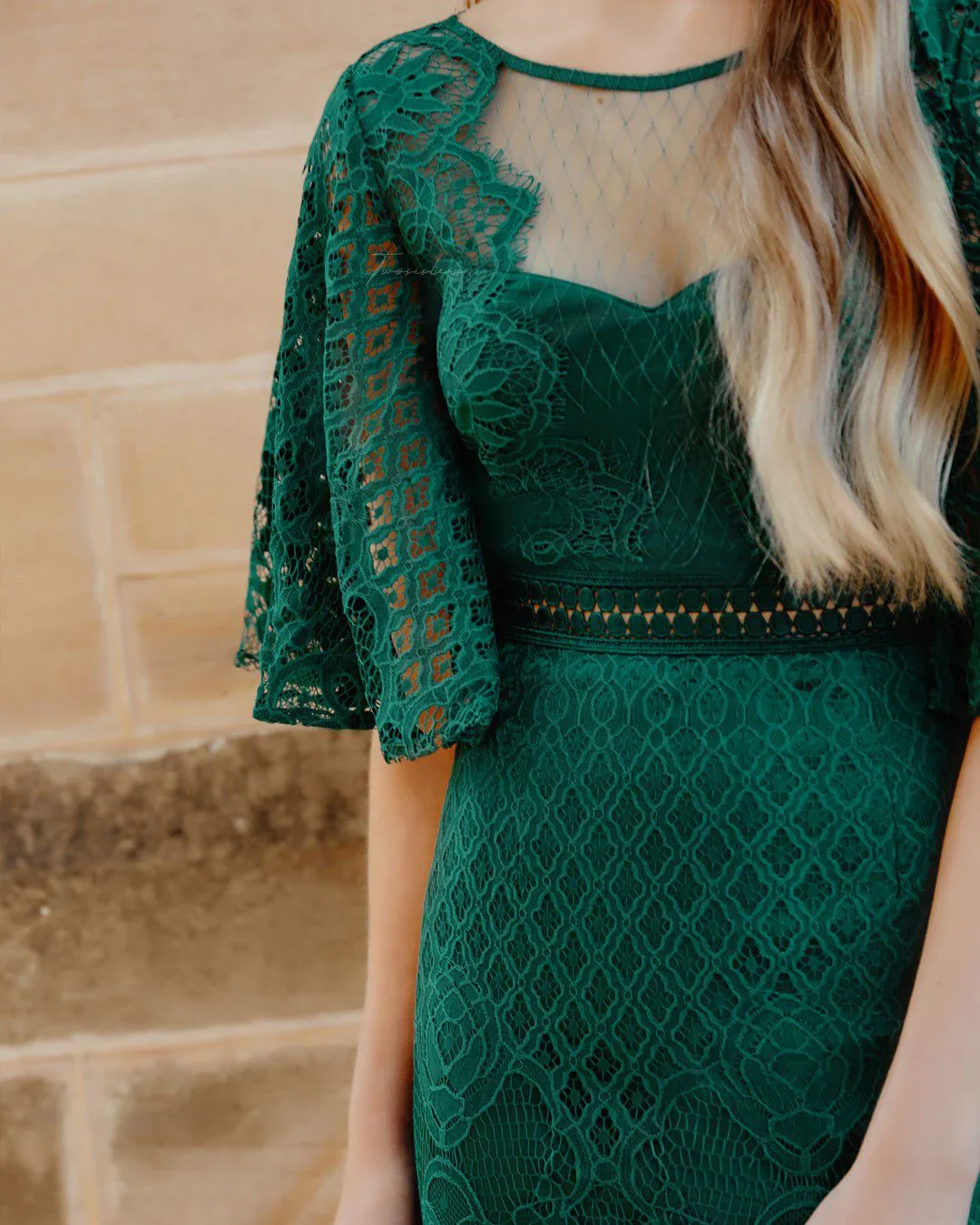 Reyna Dress - Emerald - Image 2