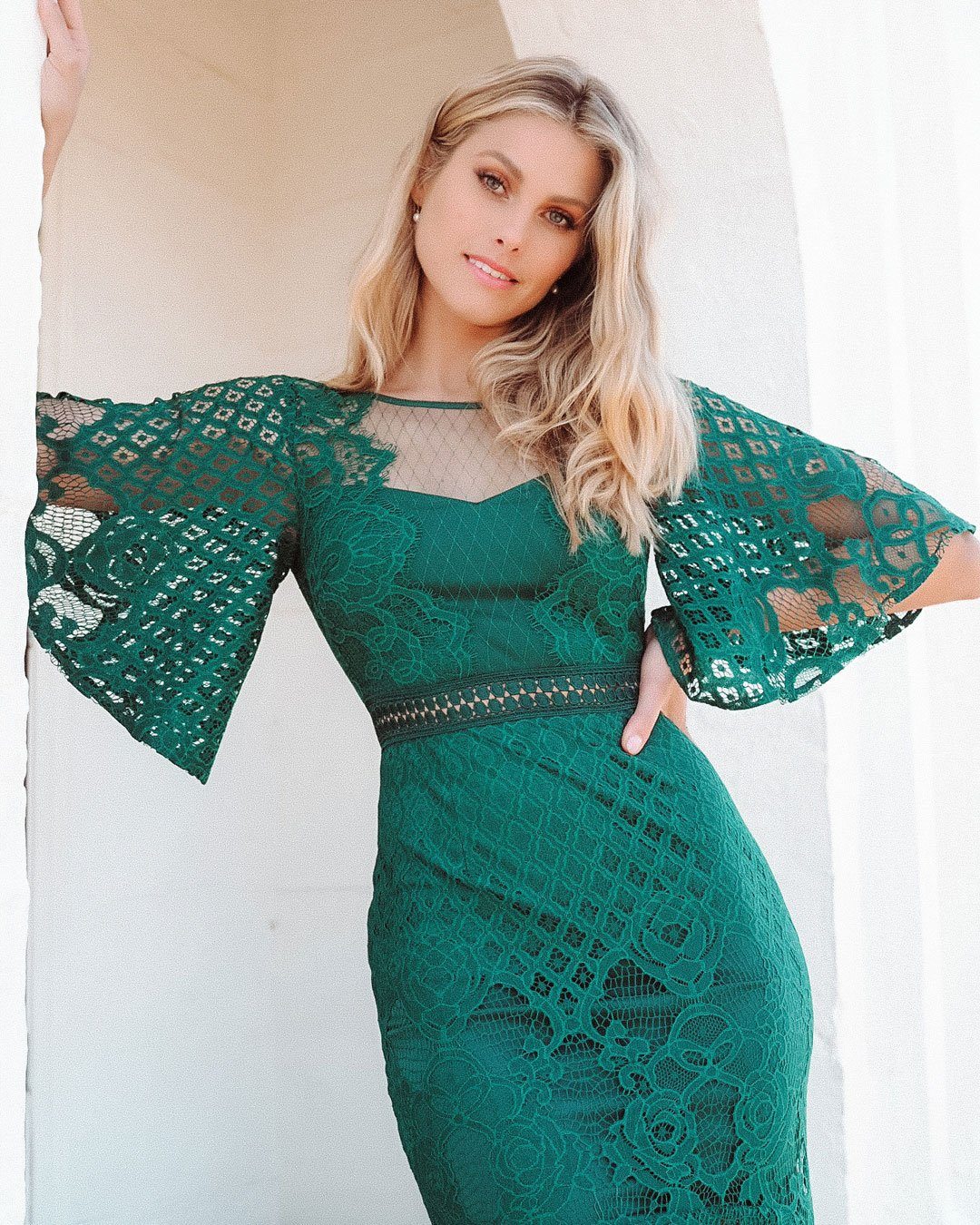 Reyna Dress - Emerald - Image 3