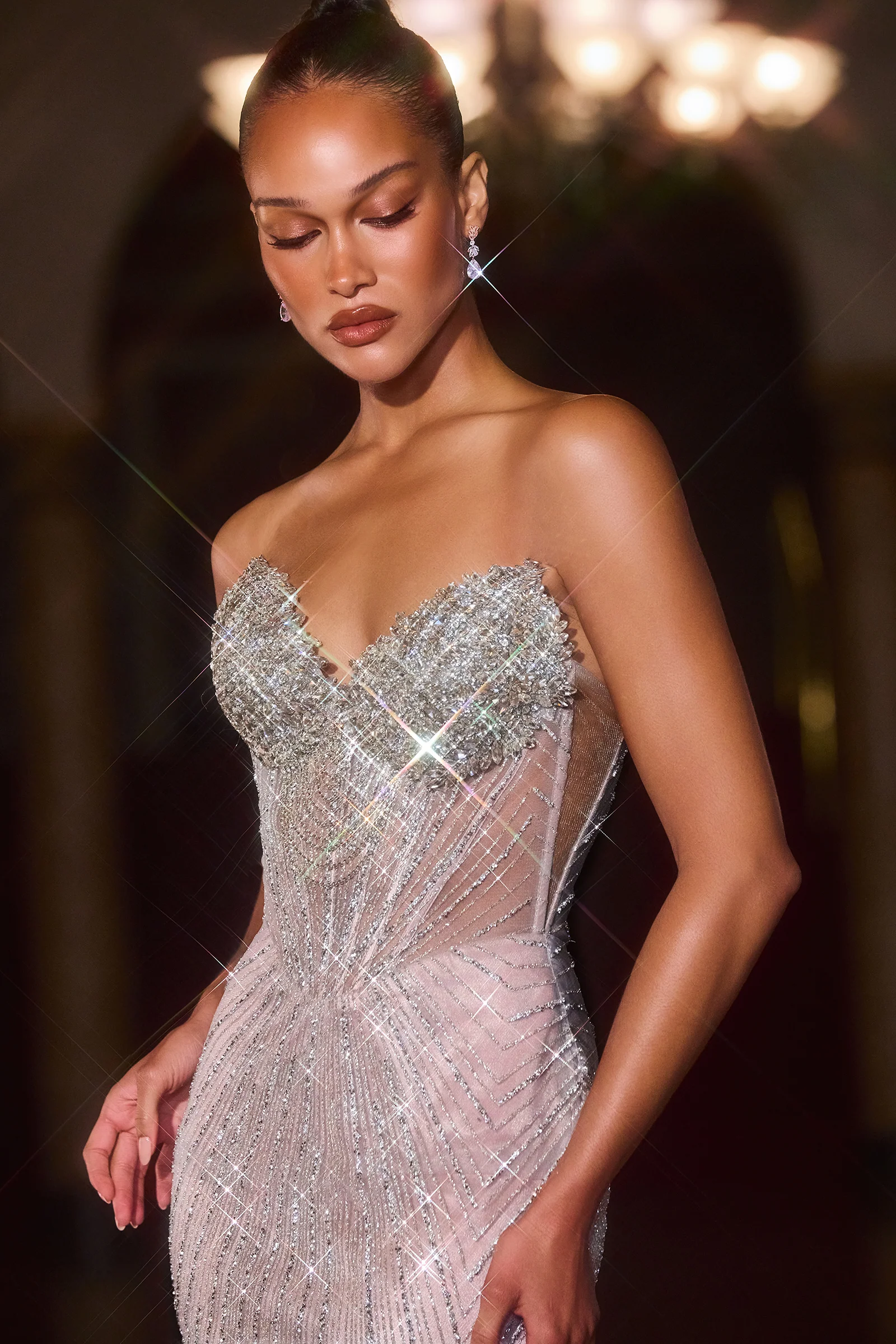 Rialto Gown - Fitted Dress with Sheer Corset Bodice - Image 7