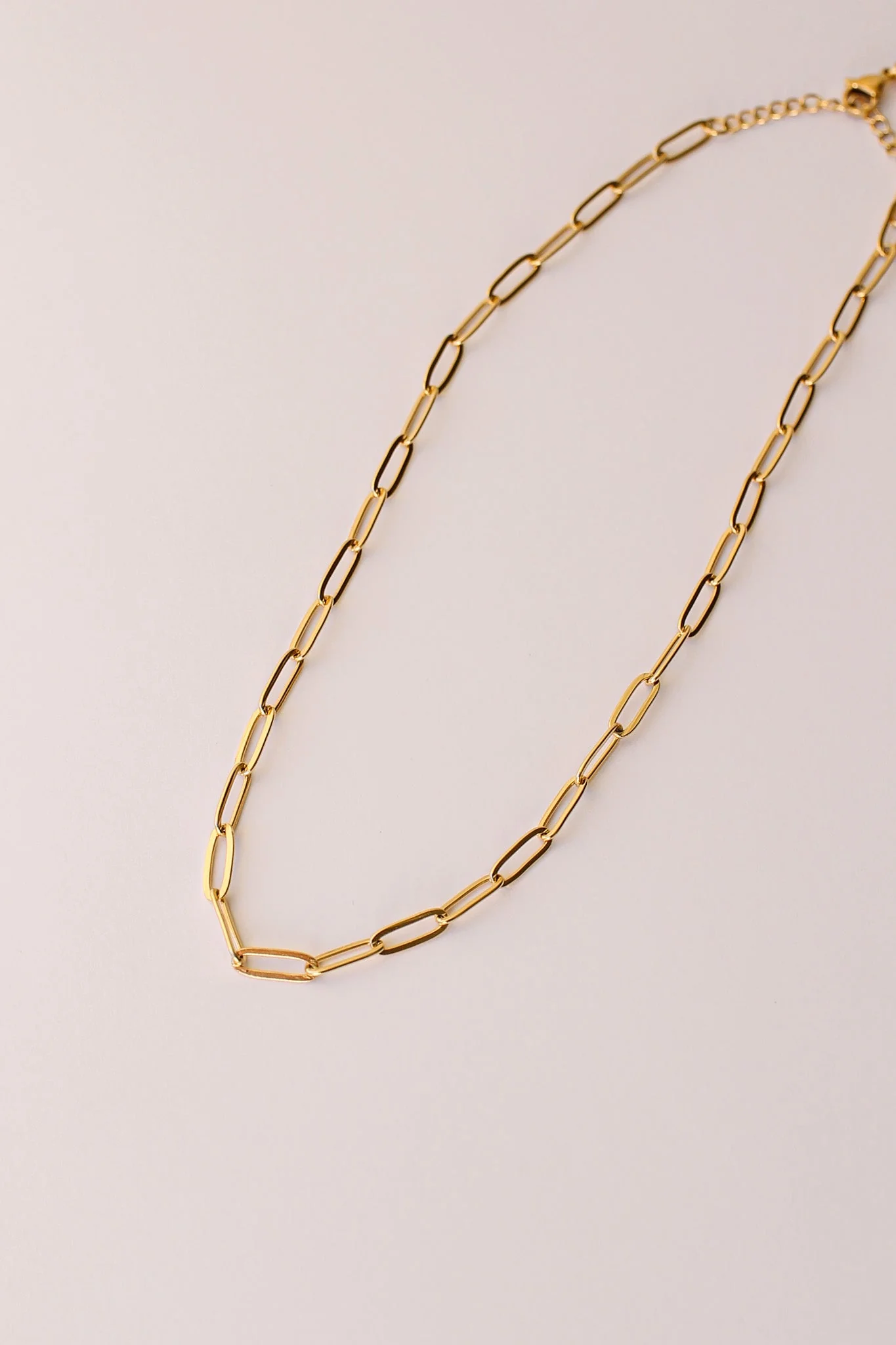 Riley Paperclip Chain Necklace - Image 2