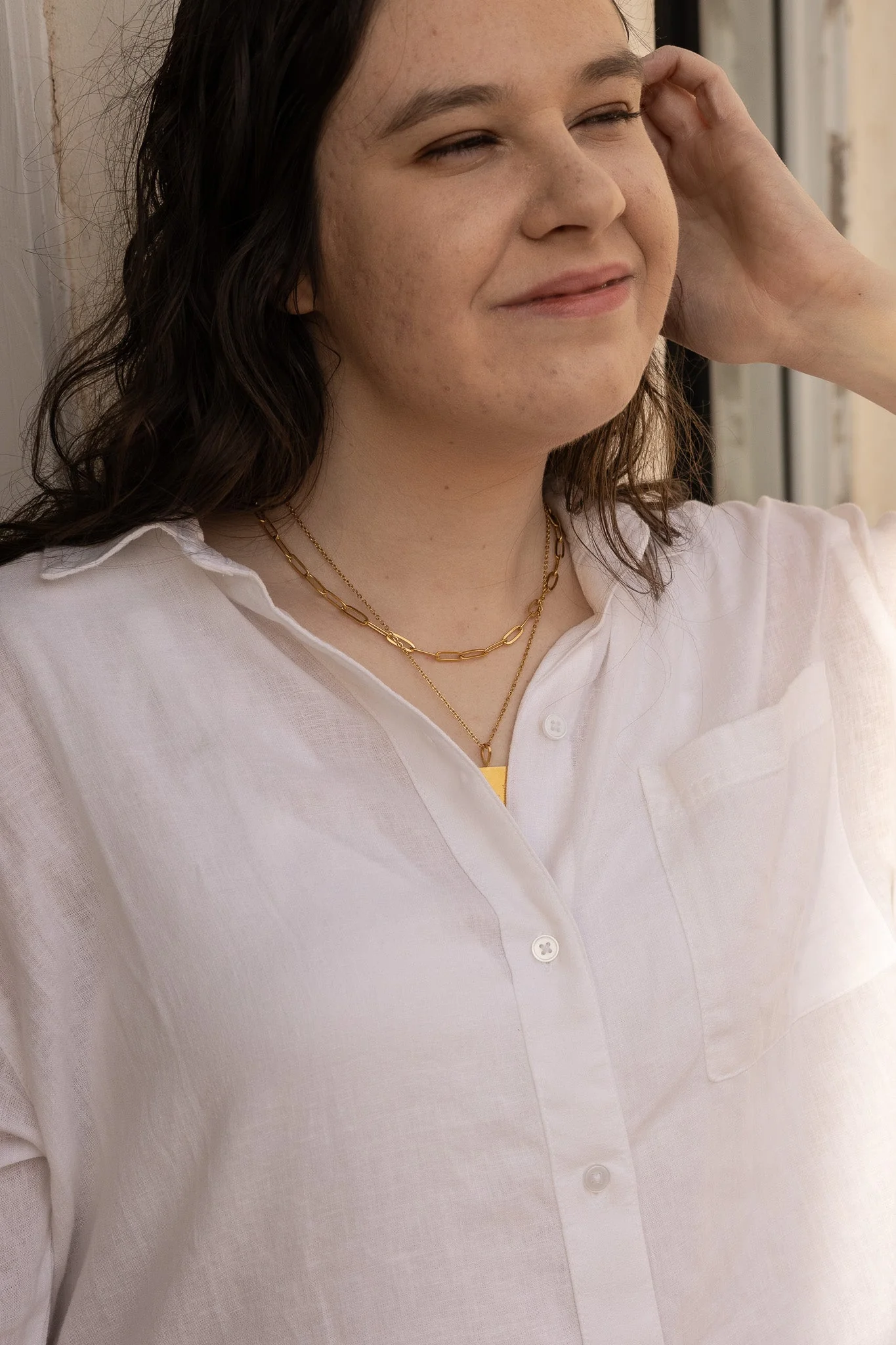 Riley Paperclip Chain Necklace - Image 6