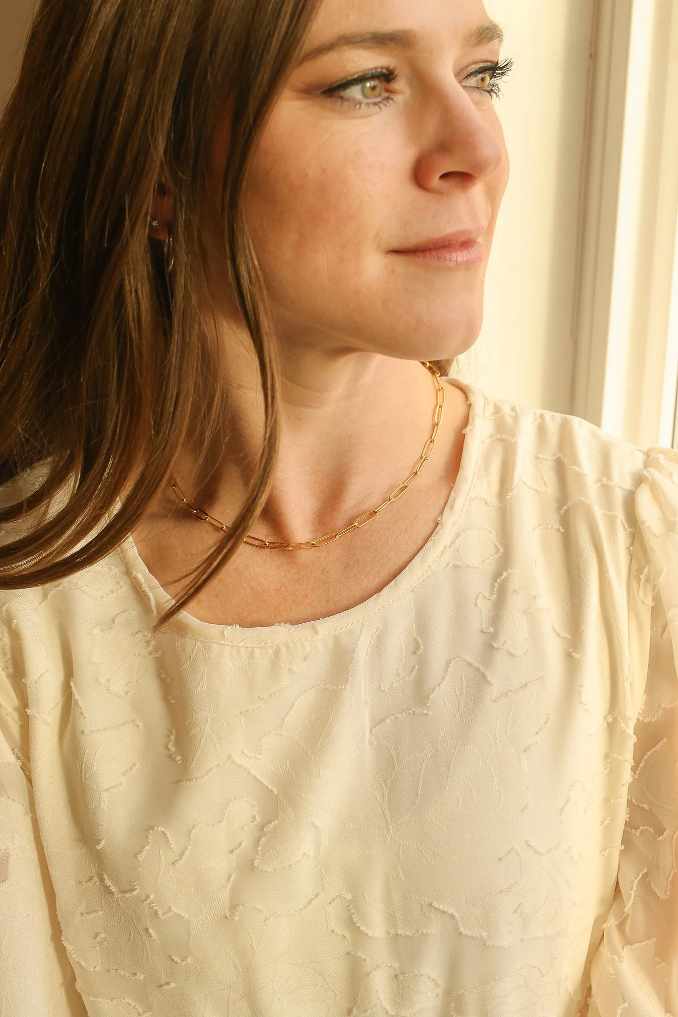 Riley Paperclip Chain Necklace - Image 7