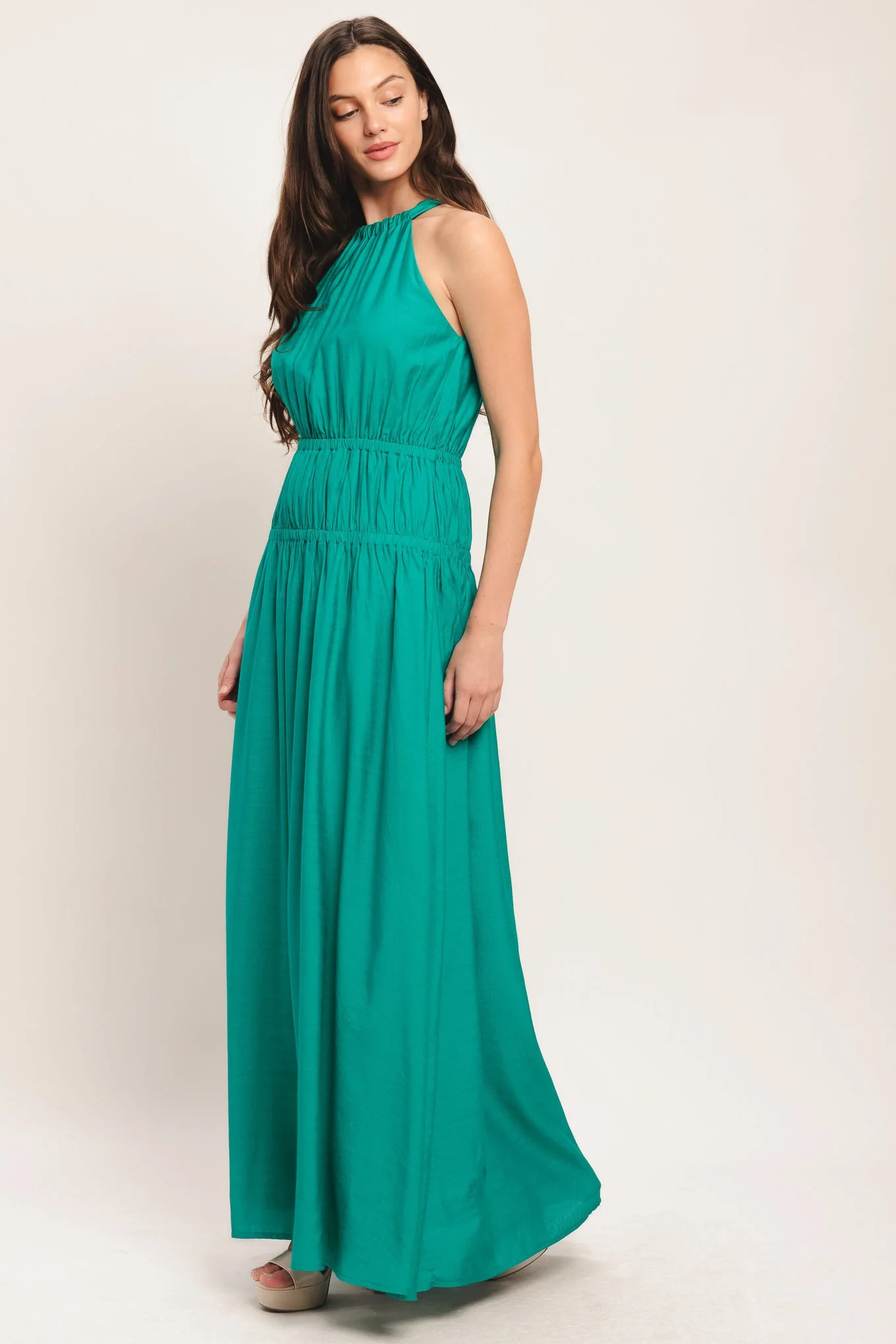 RIVER WALK TEAL MAXI DRESS - Image 5