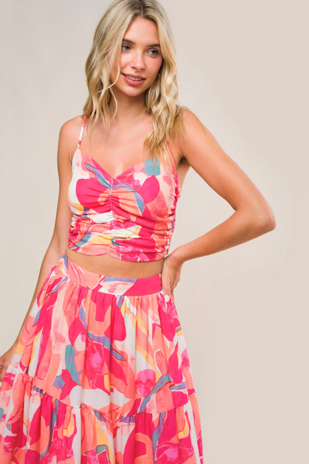 ROMANTICALLY SPEAKING WOVEN TOP AND SKIRT SET - Image 5