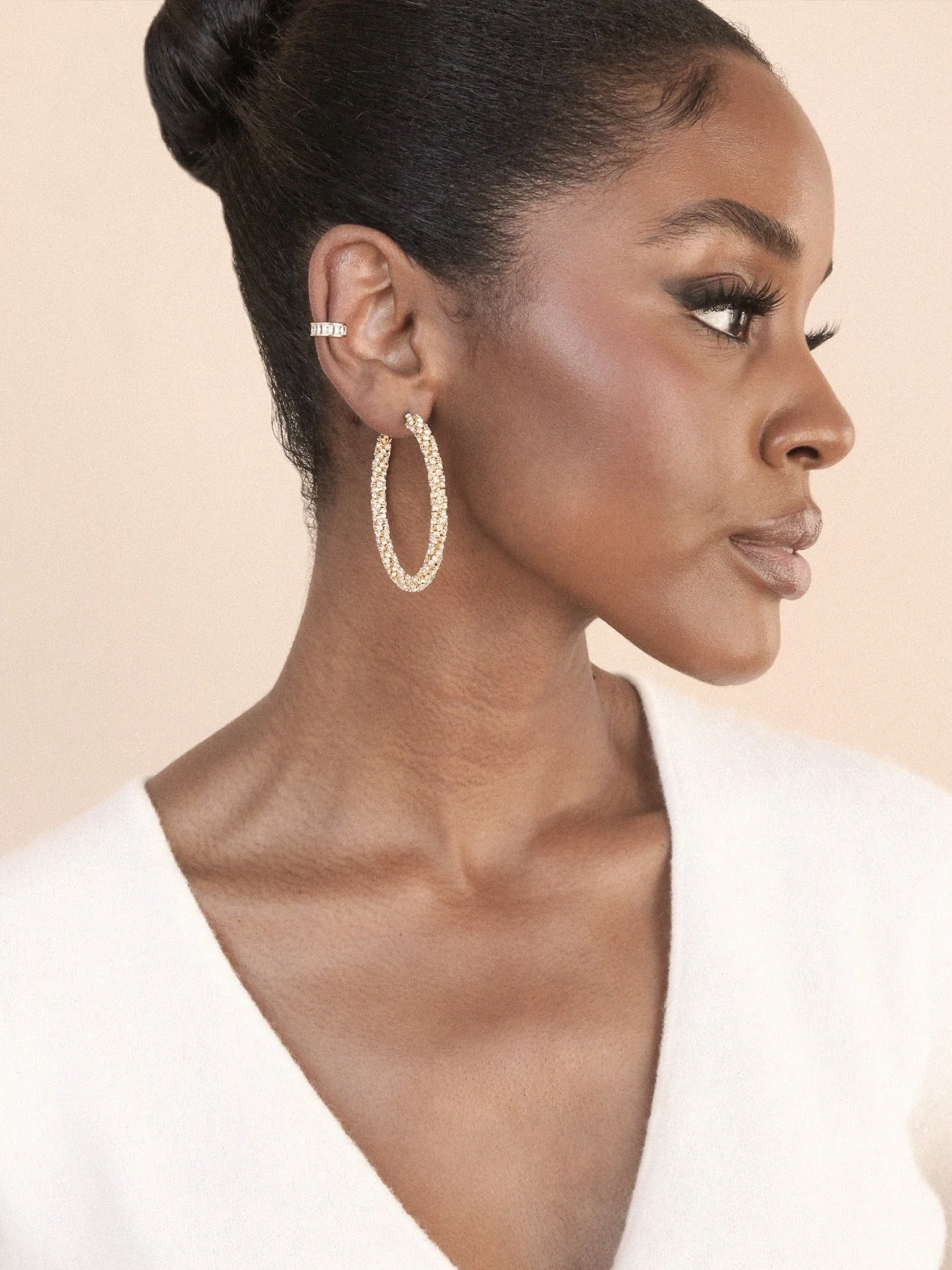 Rope Chain Hoop Earrings - Image 4
