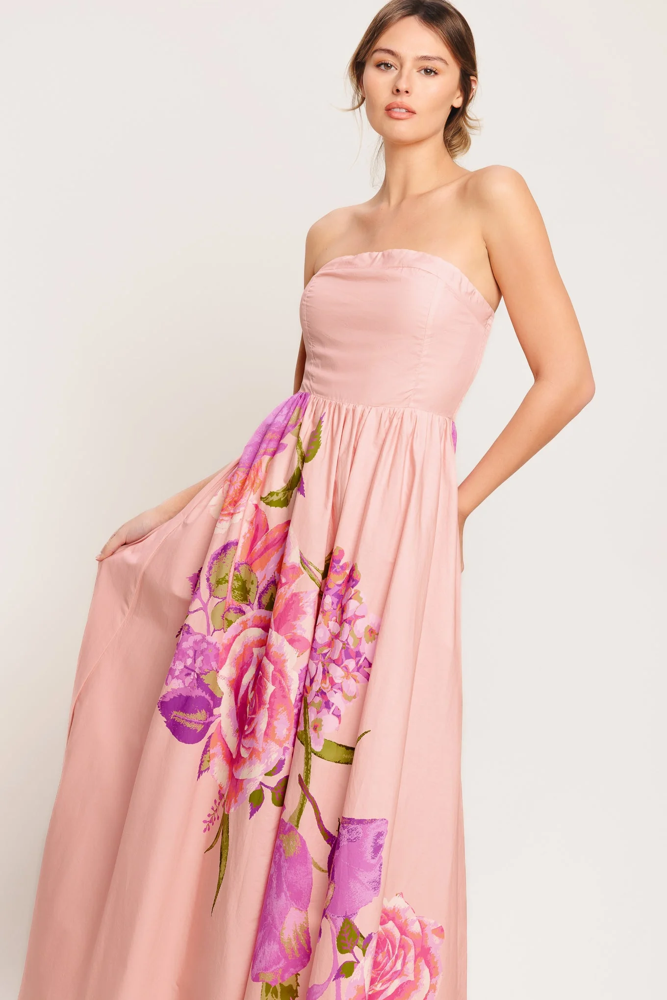 ROSE SERENADE LIGHT PINK MAXI DRESS - FINAL SALE - Image 3