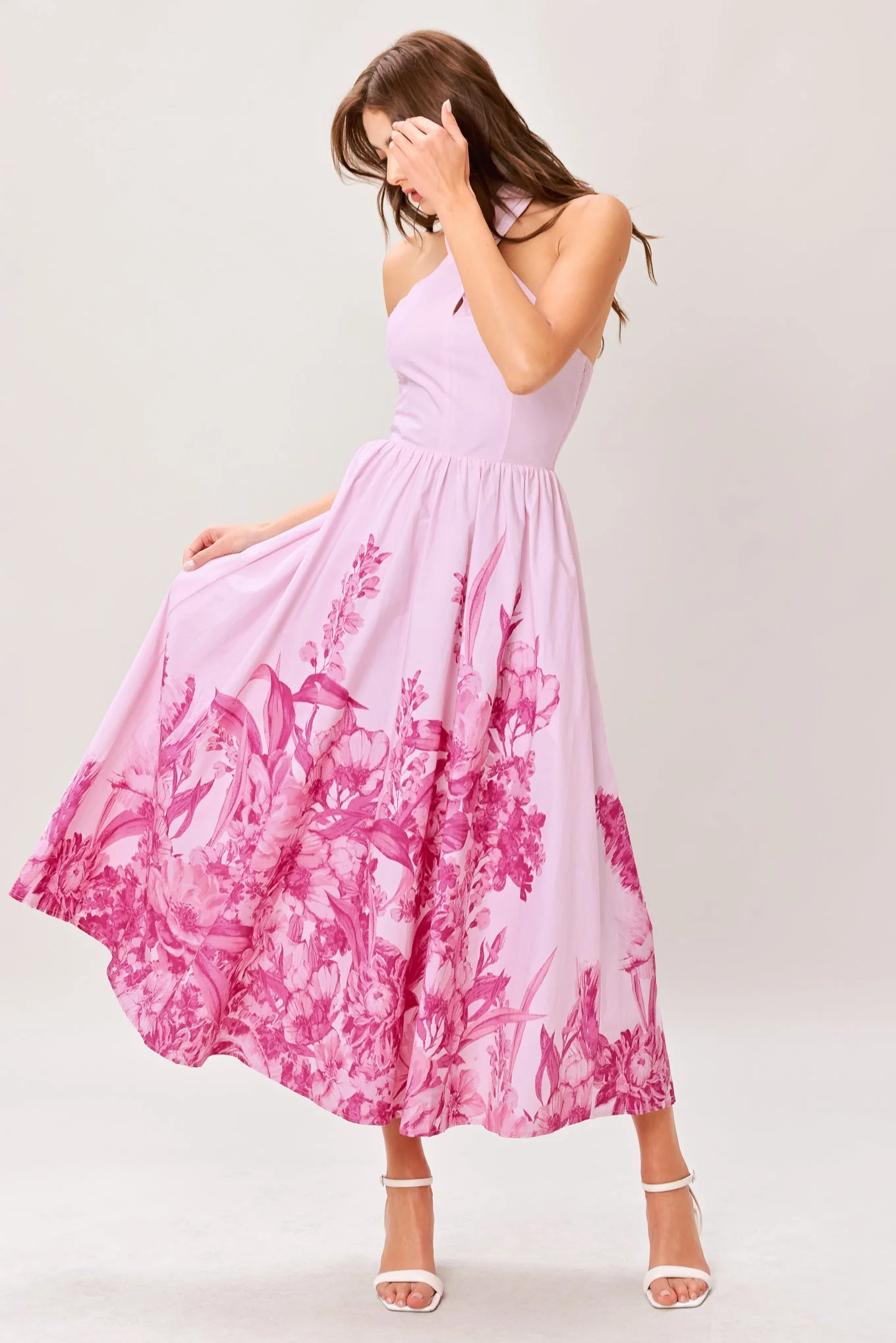 ROSELIGHT DREAM LIGHT PINK MIDI DRESS - Image 2
