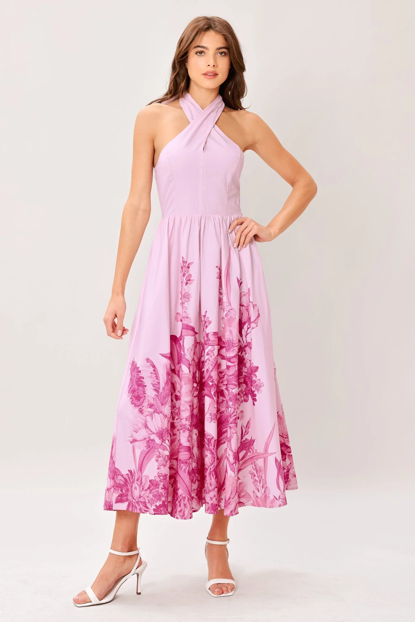 ROSELIGHT DREAM LIGHT PINK MIDI DRESS - Image 5