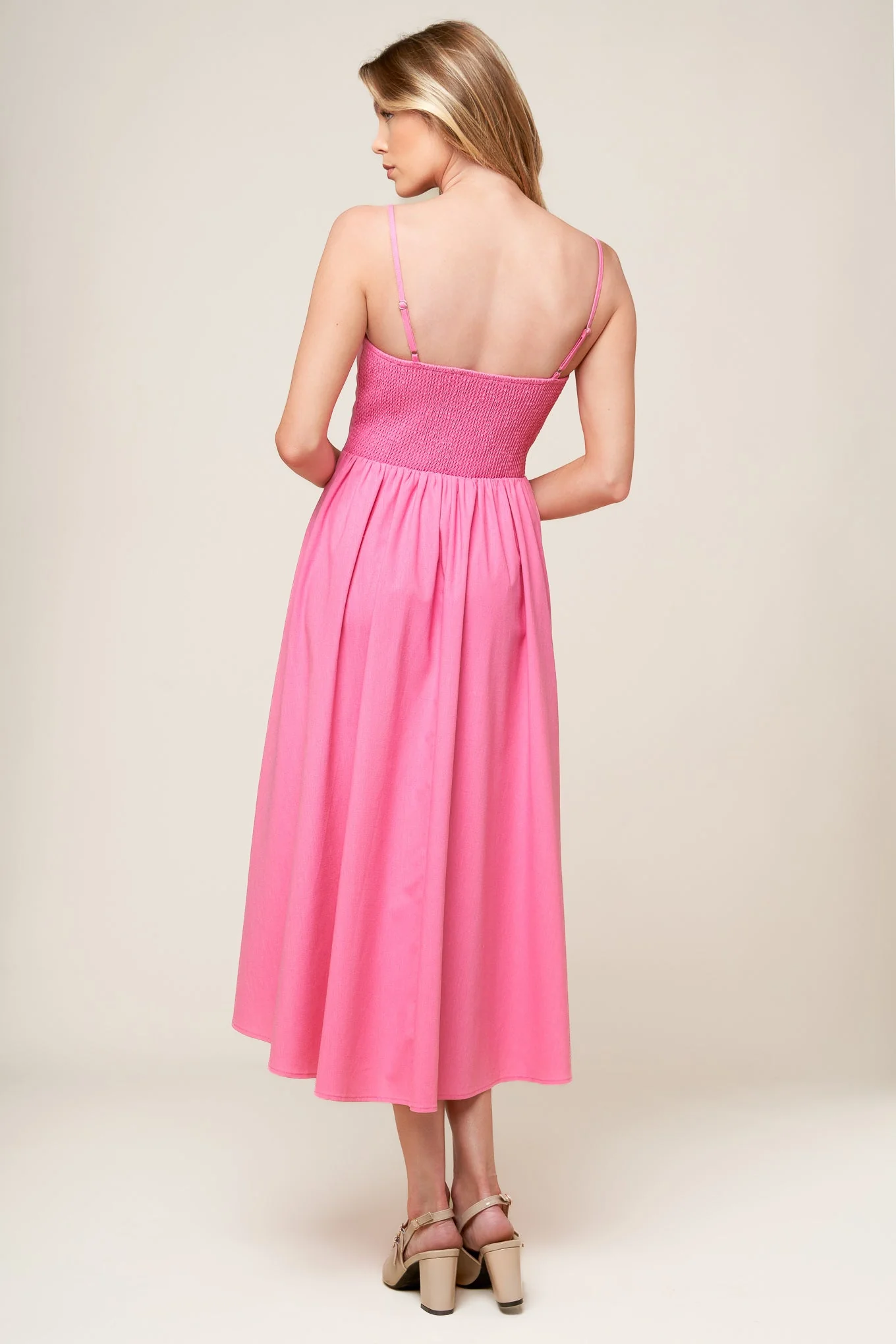 ROSEWATER PINK MIDI DRESS - Image 2