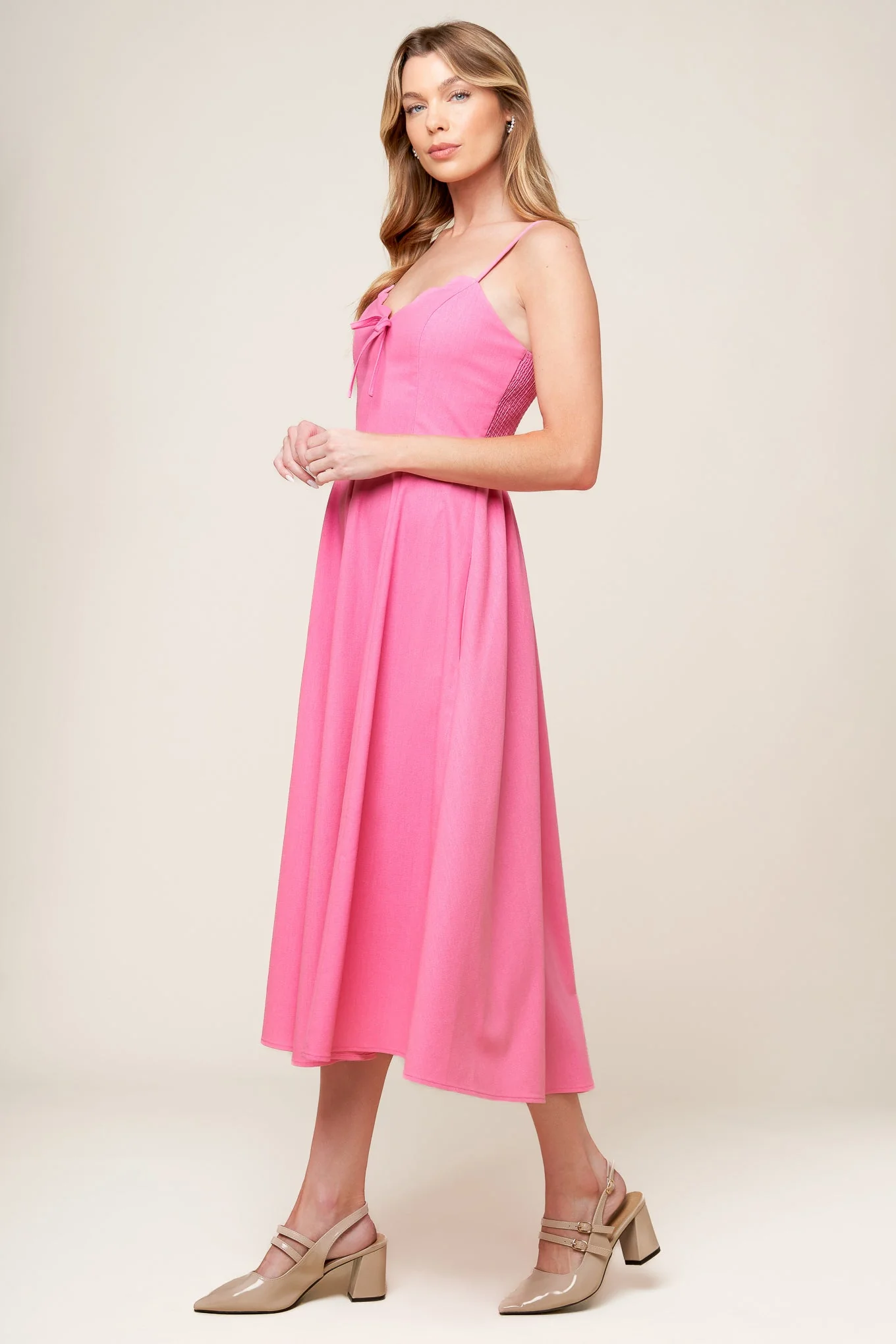 ROSEWATER PINK MIDI DRESS - Image 3