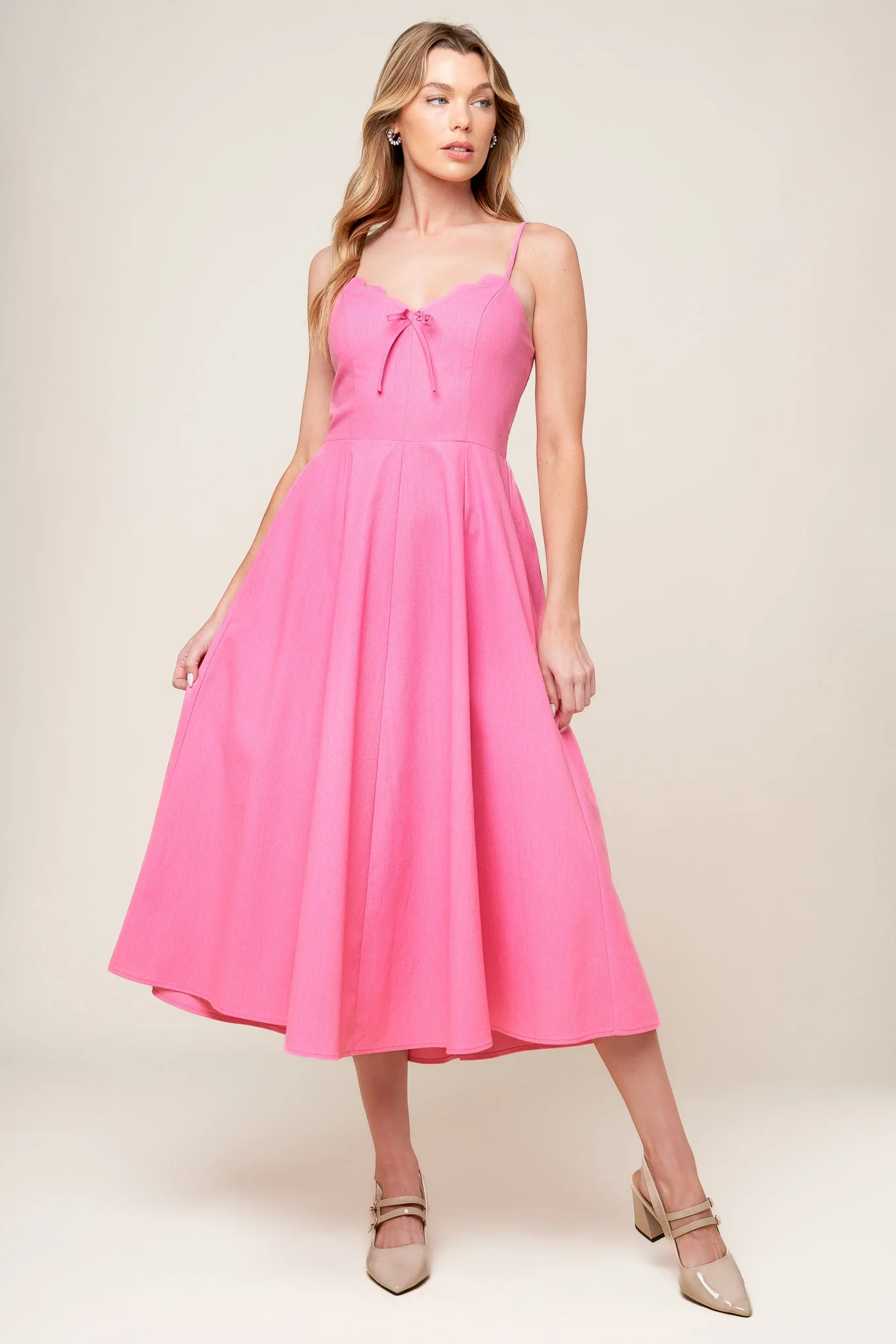 ROSEWATER PINK MIDI DRESS - Image 4