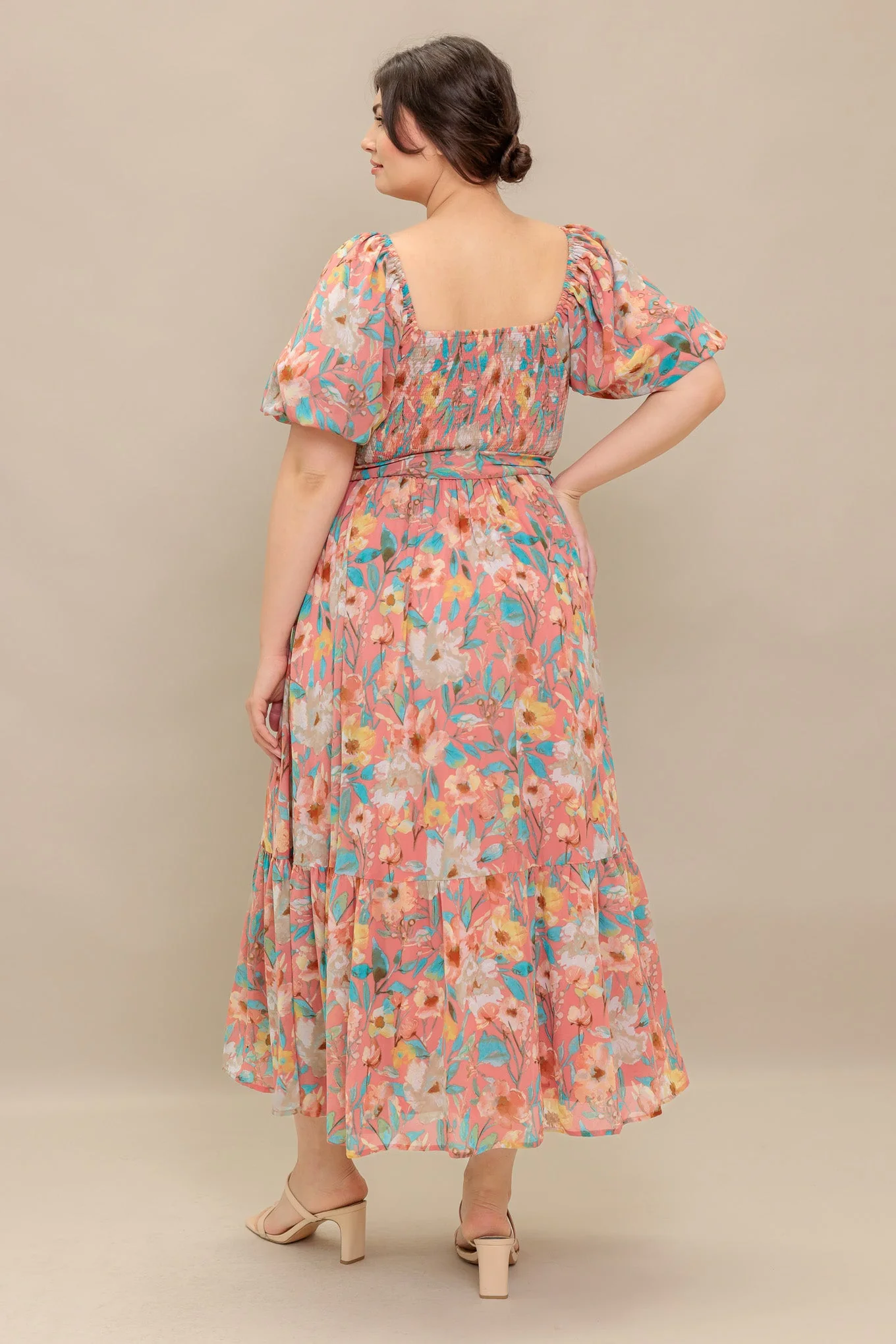 ROSY TWILIGHT FLORAL MIDI DRESS - Image 12