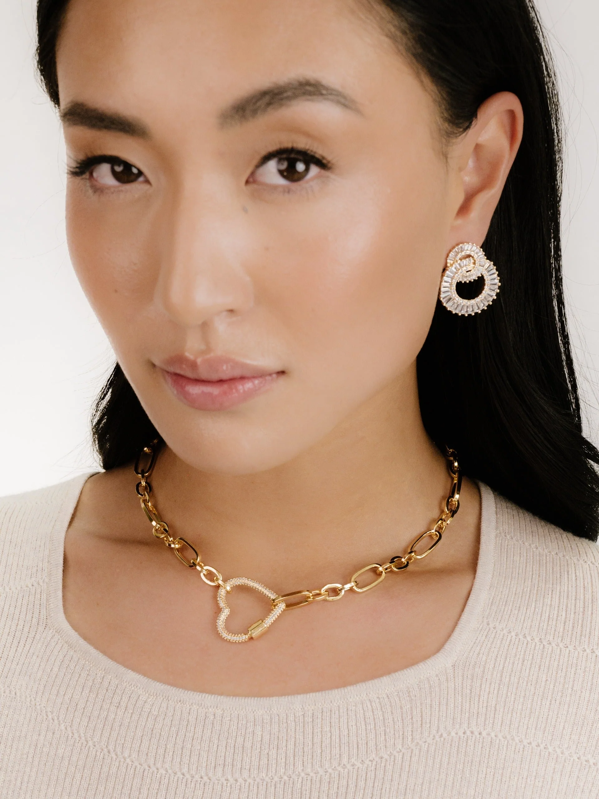 Rotating Circles Crystal Earrings - Image 5