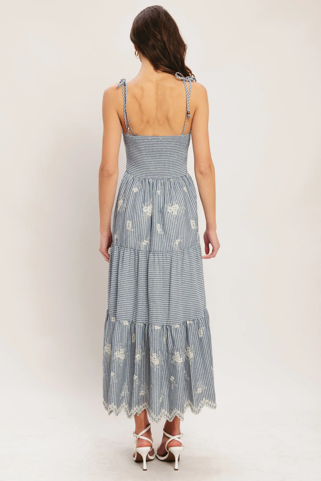 SALT AIR STRIPE INDIGO MIDI DRESS - Image 2