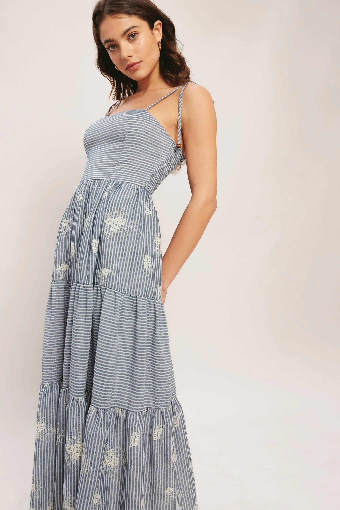 SALT AIR STRIPE INDIGO MIDI DRESS - Image 6