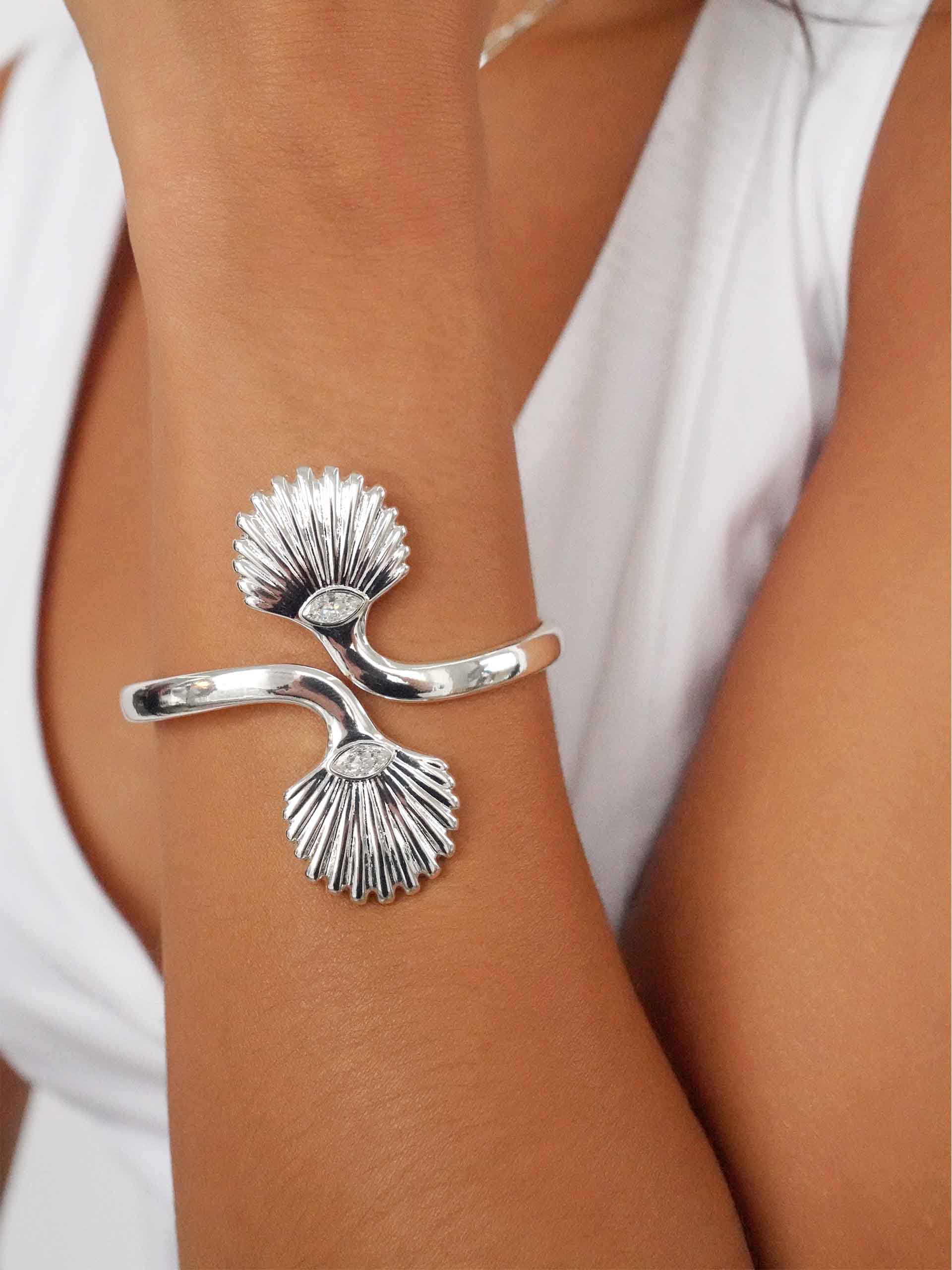 Santorini Shell Cuff Bracelet - Image 6