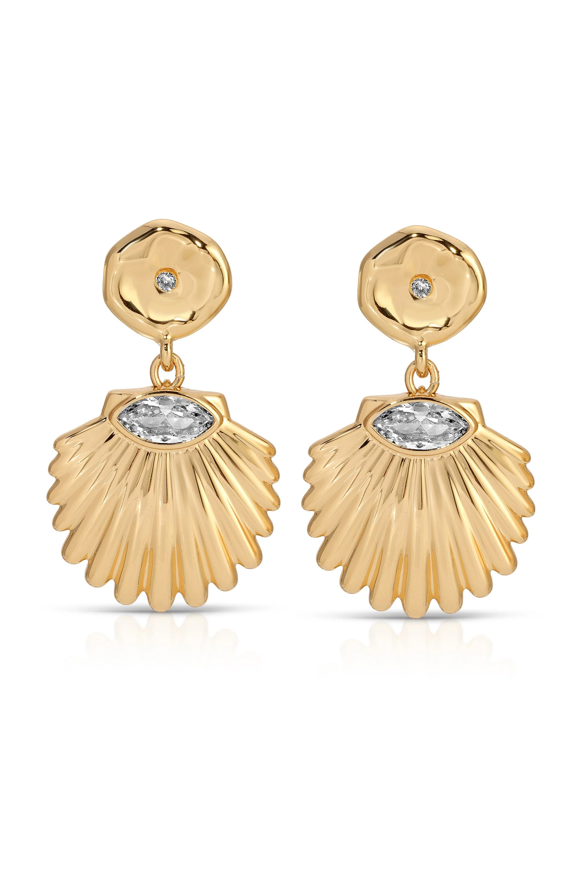 Santorini Shell Drop Earrings - Image 2