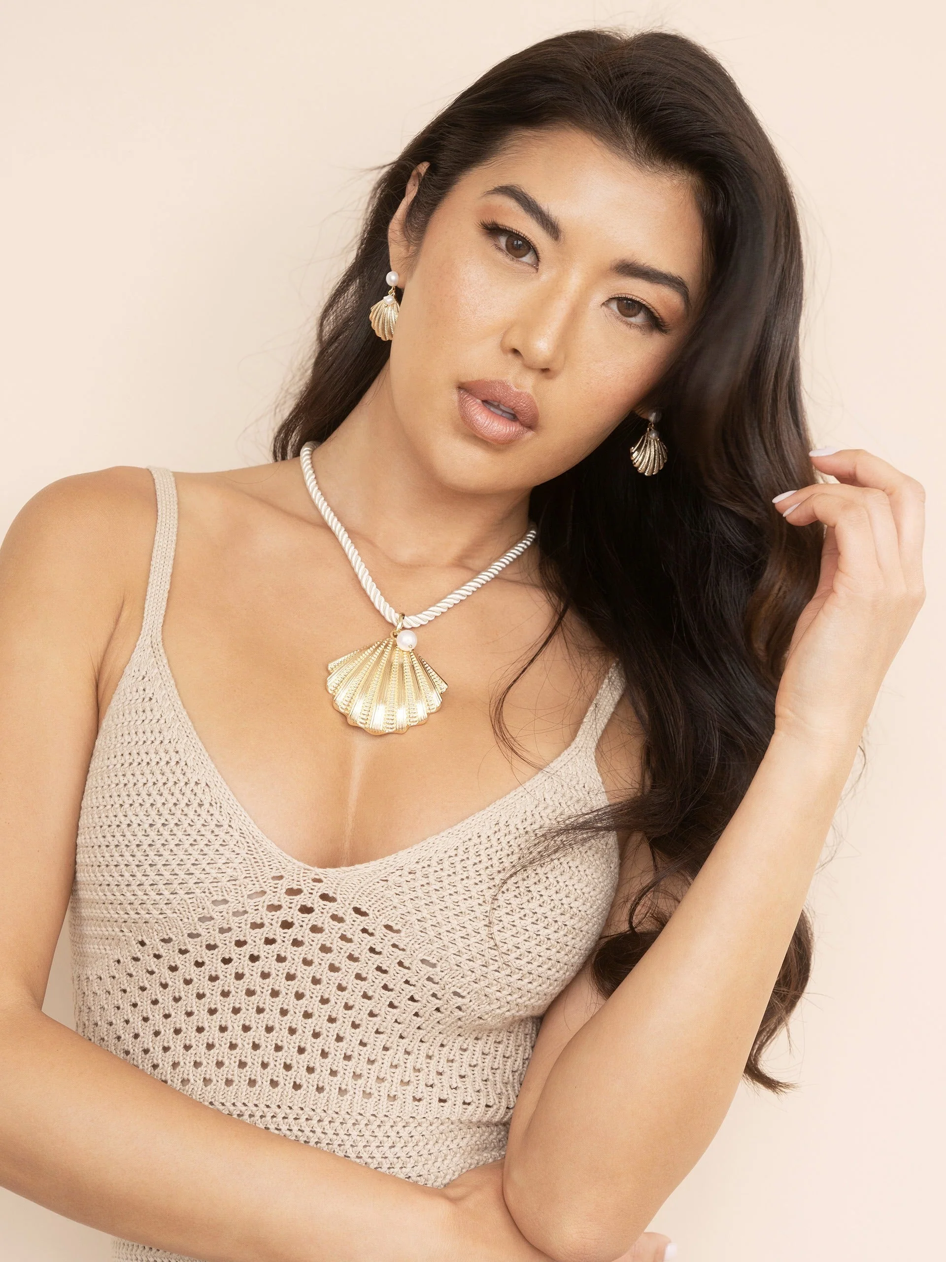 Scallop Shell and Pearl Earrings - Image 6