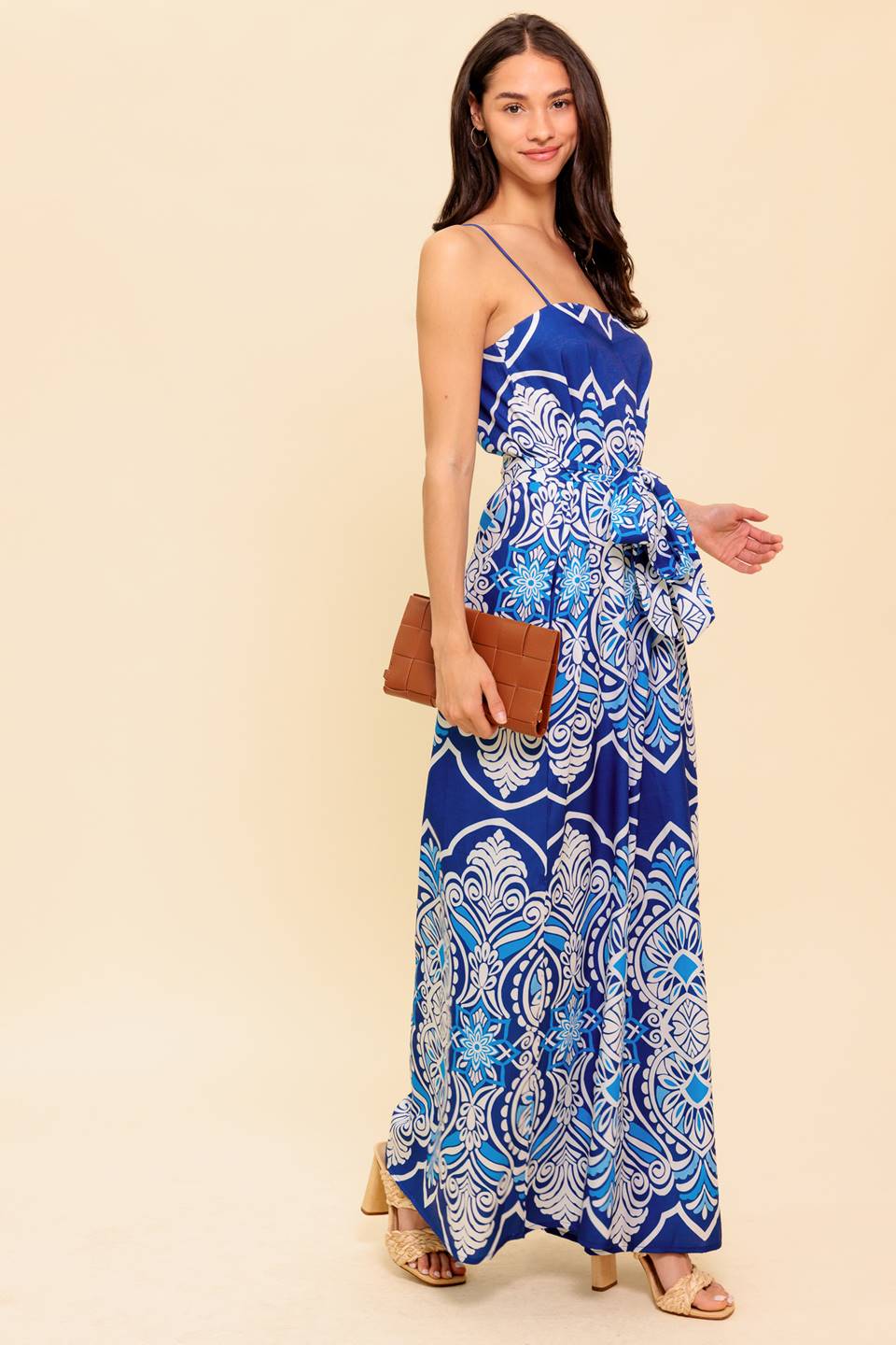 SELAH PRINTED JUMPSUIT - NAVY - Image 4