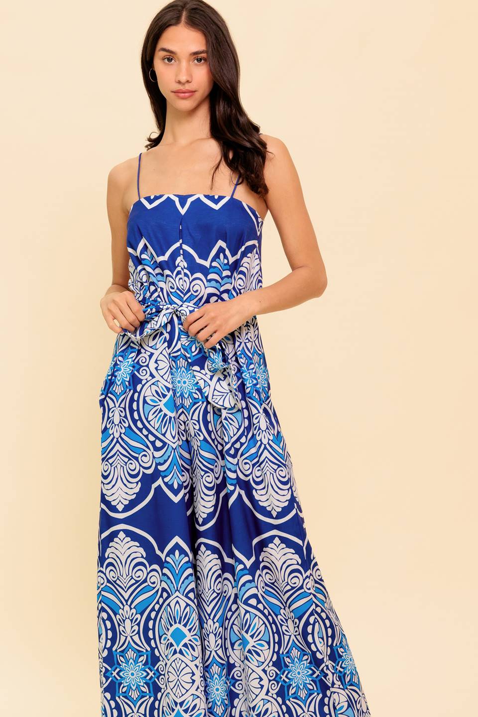 SELAH PRINTED JUMPSUIT - NAVY - Image 6