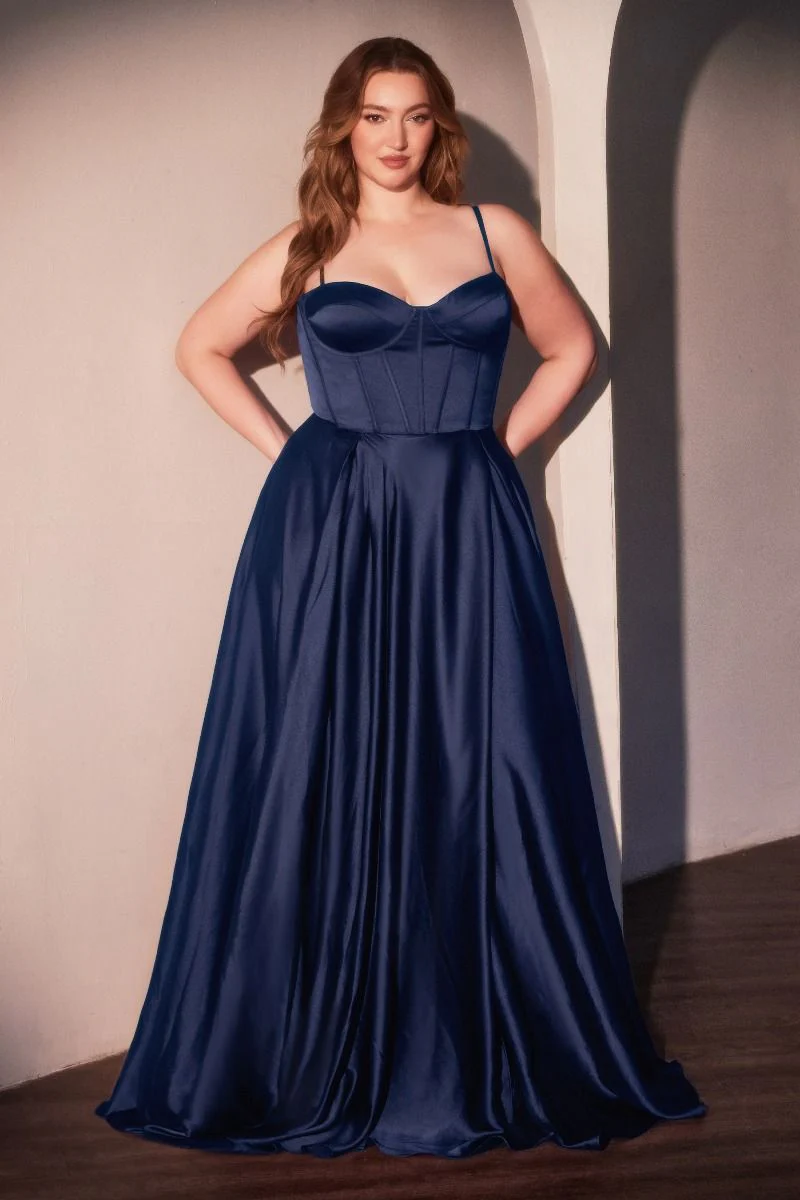 SELMA GOWN - A-LINE LUXE SATIN BUSTIER DRESS - Image 18