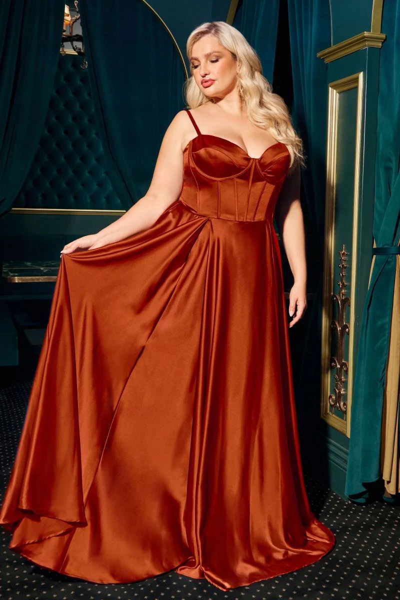 SELMA GOWN - A-LINE LUXE SATIN BUSTIER DRESS - Image 27