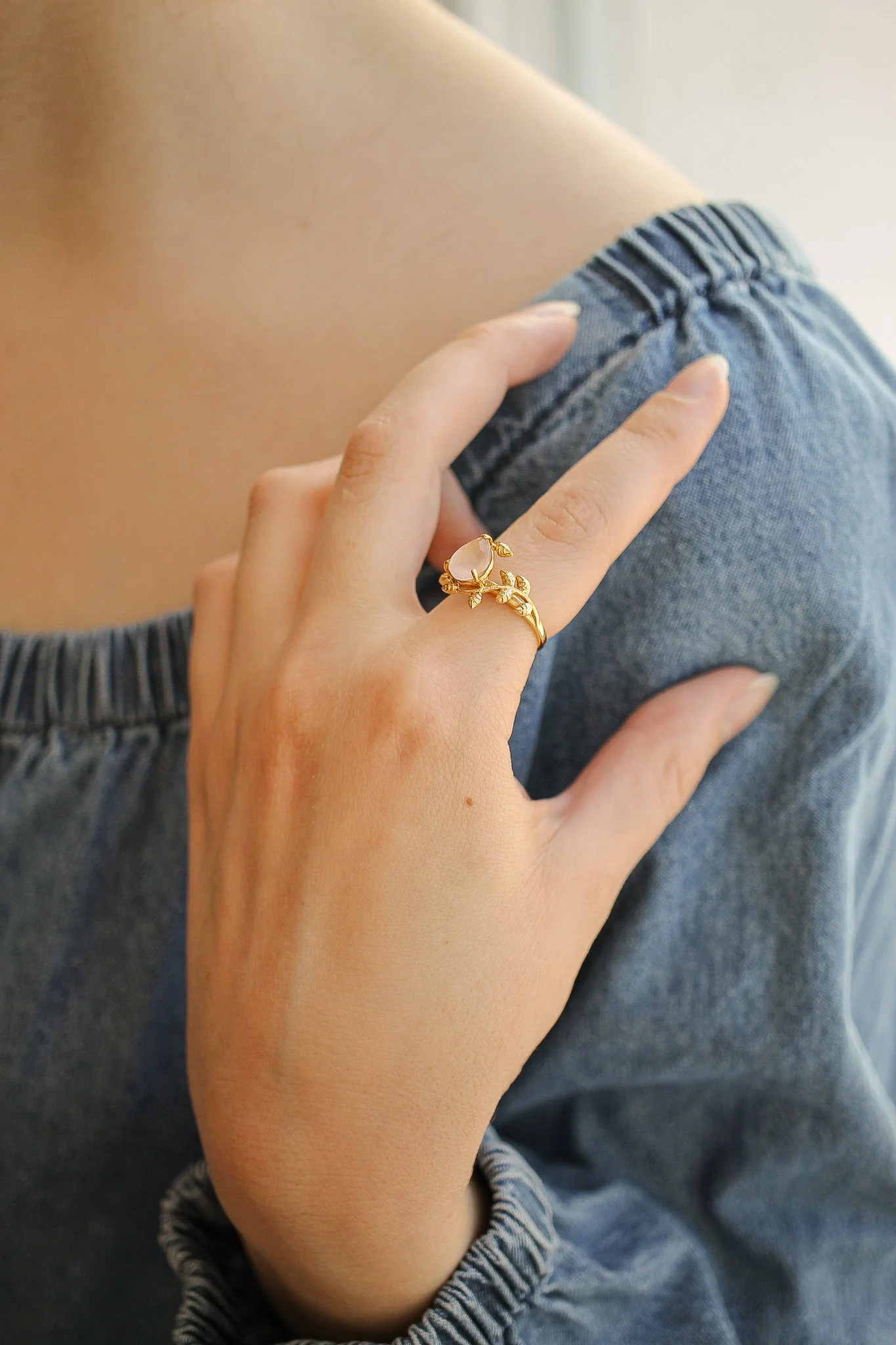 Seraphina Rose Quartz Ring - Image 12