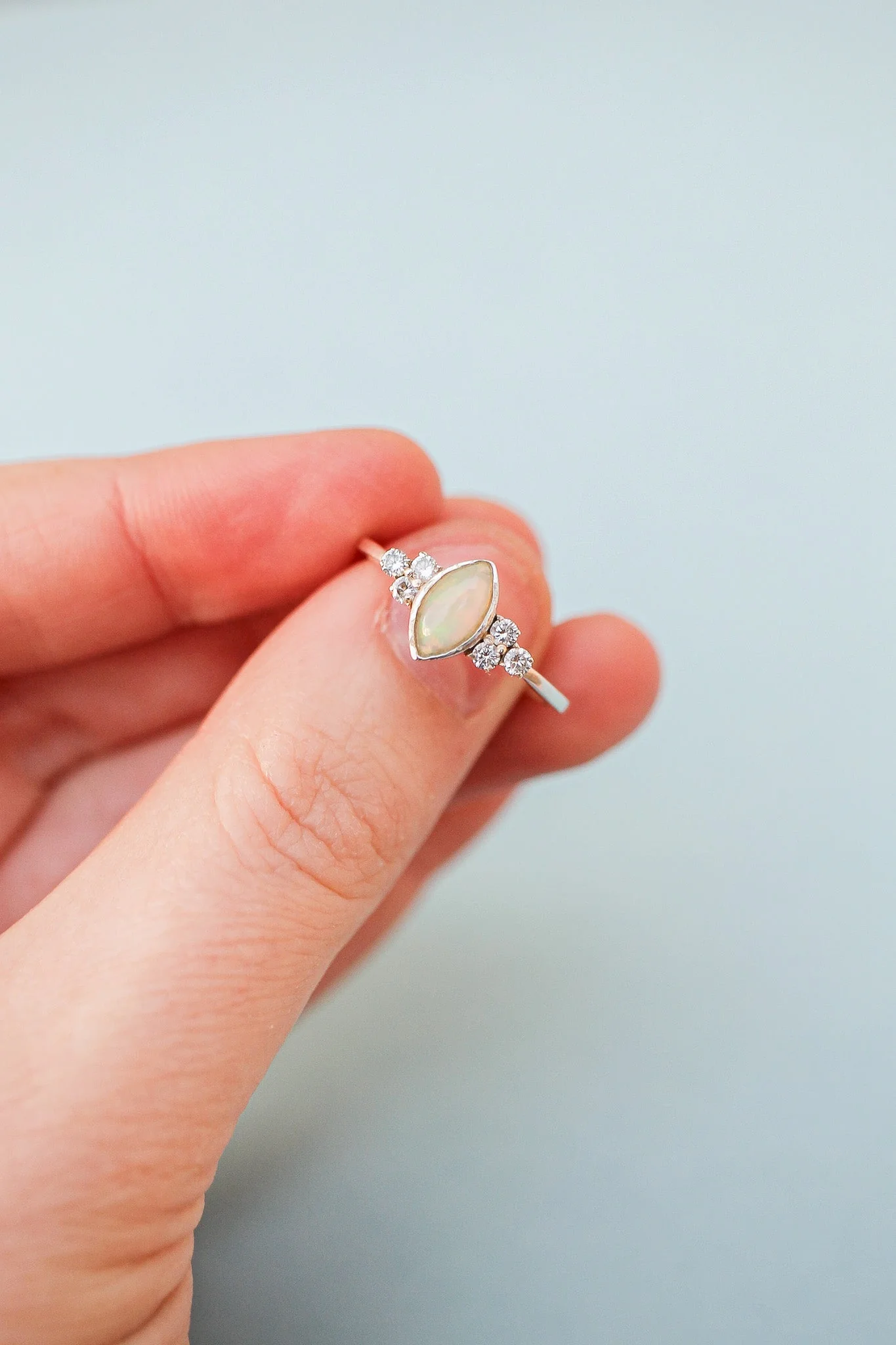 Serena Opal Ring in Silver - Image 8