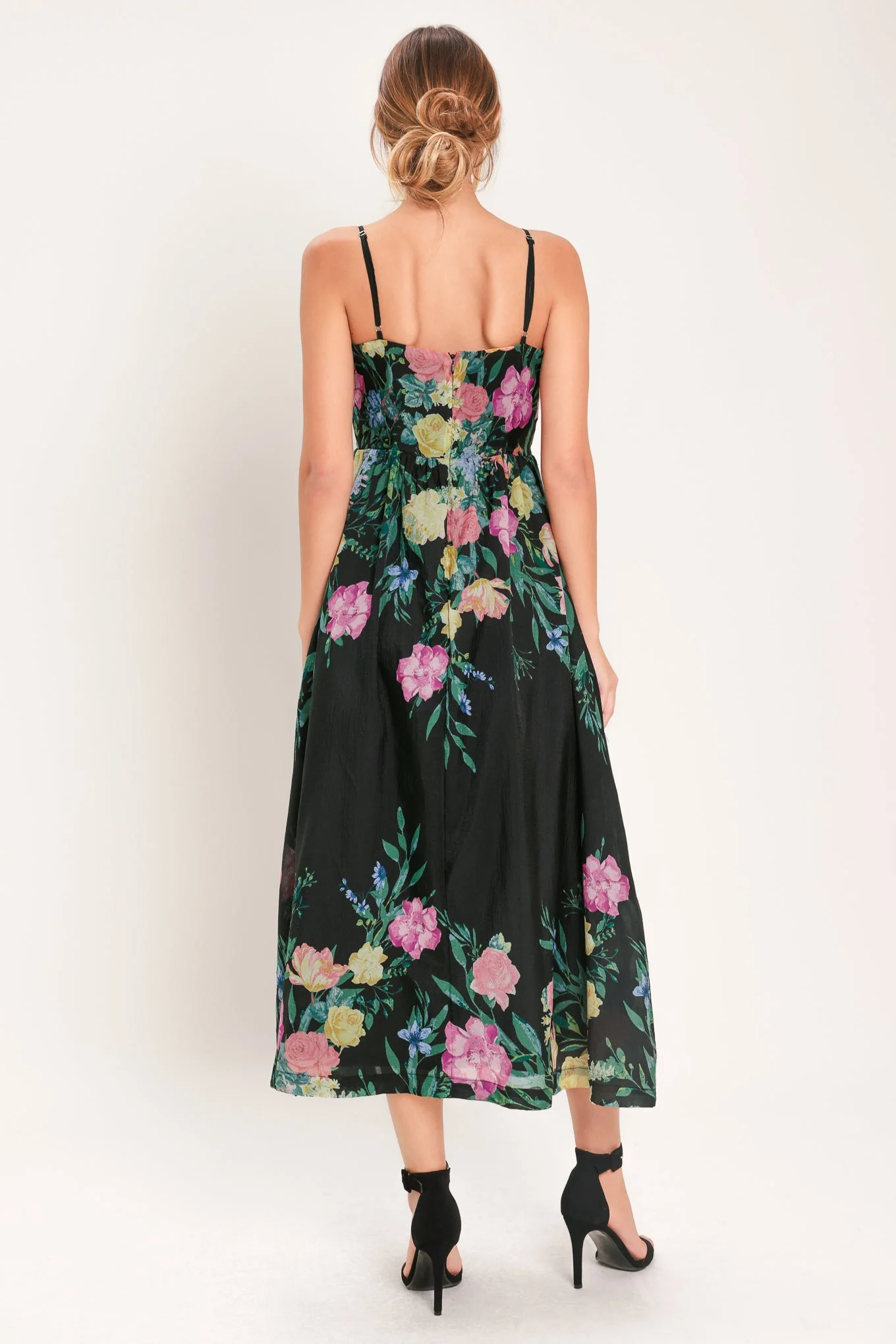 SHADOW FLORAL MIDI DRESS - Image 14
