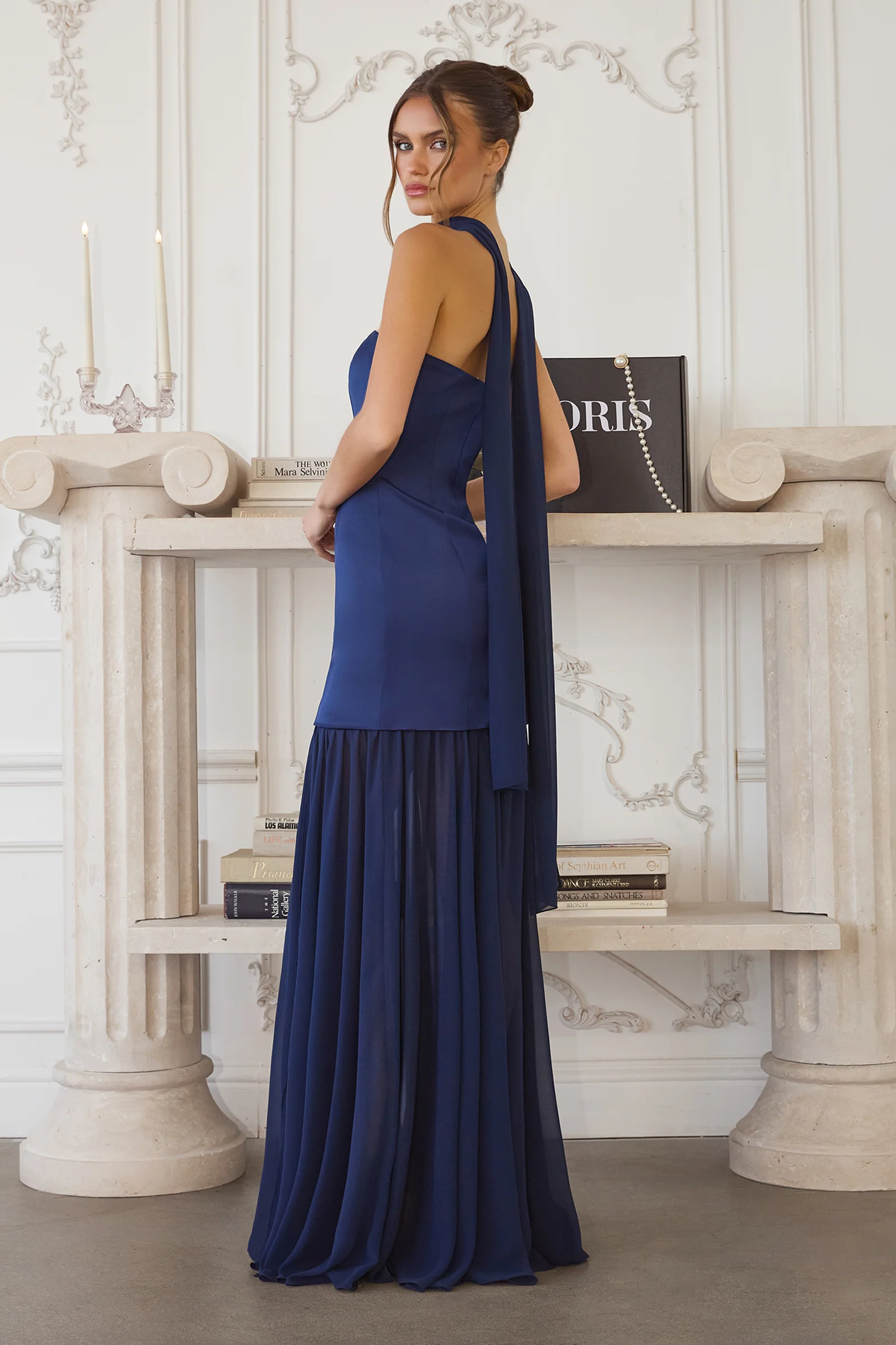 Sheila Strapless Maxi Dress With Scarf - Image 10